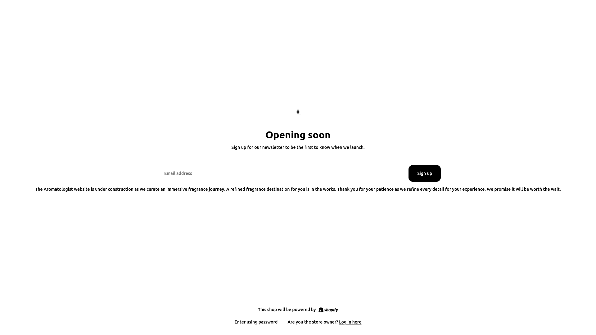 website screenshot of https://thearomatologist.co.za/