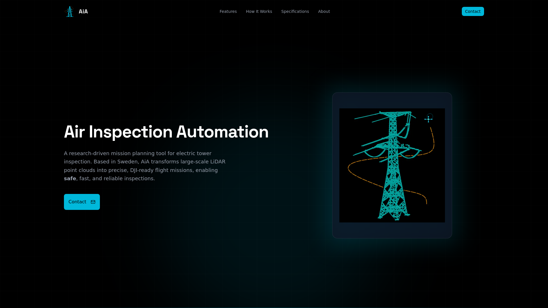 website screenshot of https://airinspectionautomation.com/