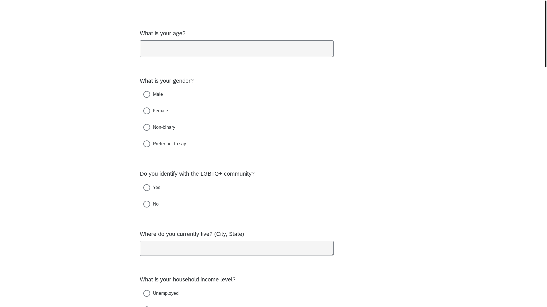 website screenshot of https://qualtricsxmky4psvhrl.qualtrics.com/jfe/form/SV_9Qy7JnDy1Cj9weW