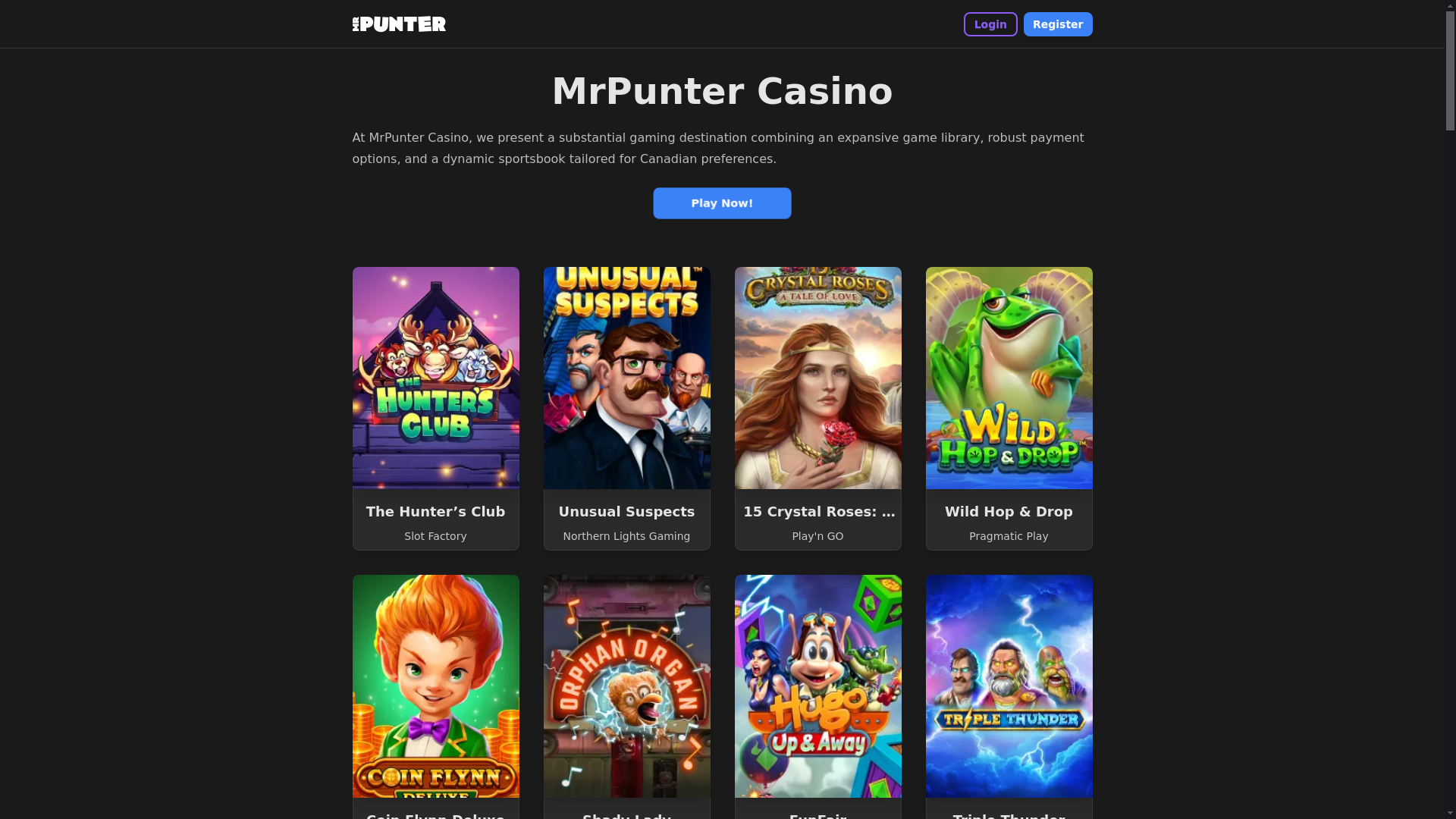 website screenshot of https://mrpunter7-com.pages.dev/