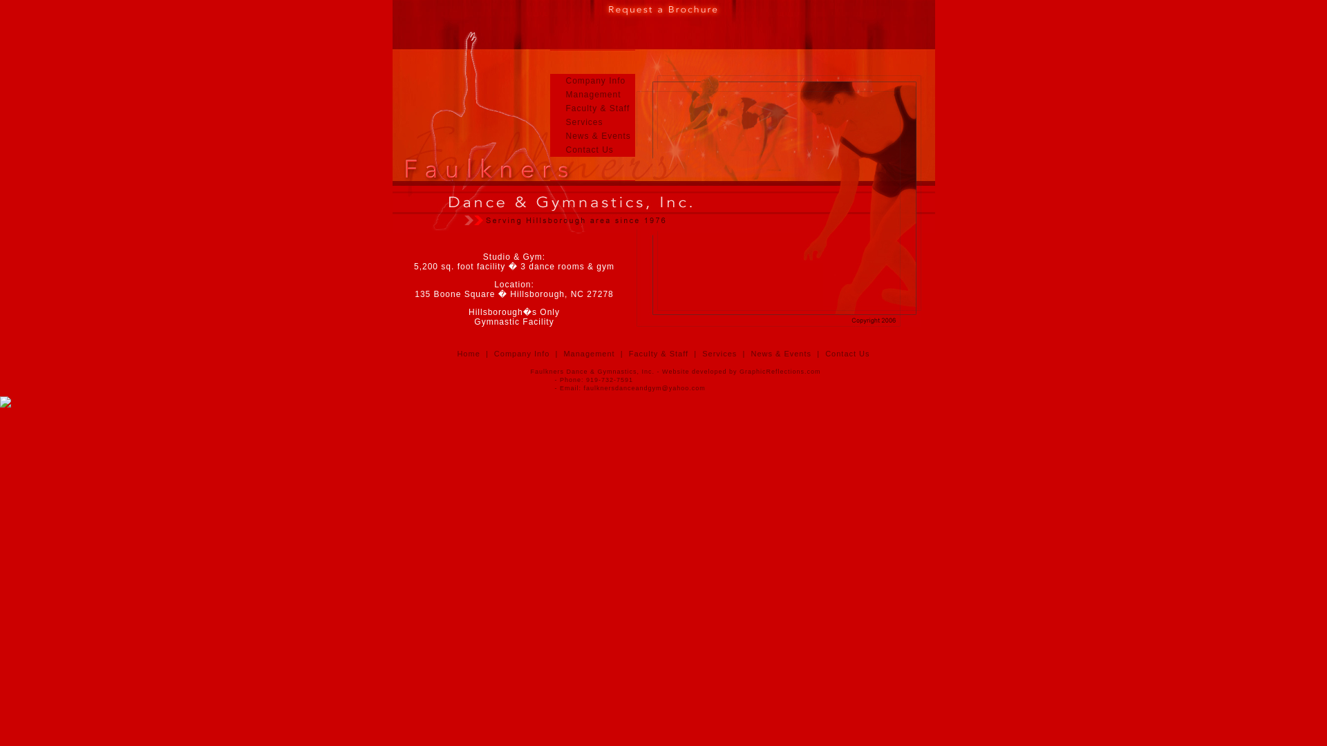 website screenshot of https://faulknersdanceandgym.pages.dev/