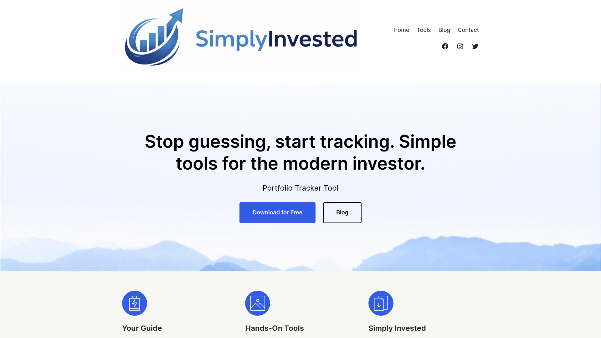 website screenshot of https://simplyinvested.net/