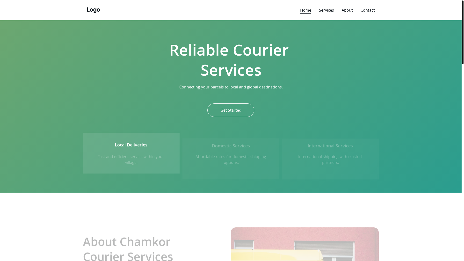website screenshot of https://chamkorcourier.online/