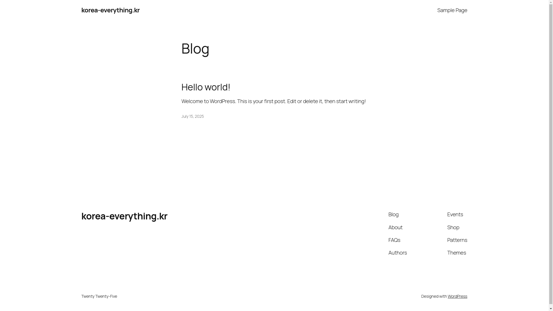 website screenshot of https://korea-everything.kr/