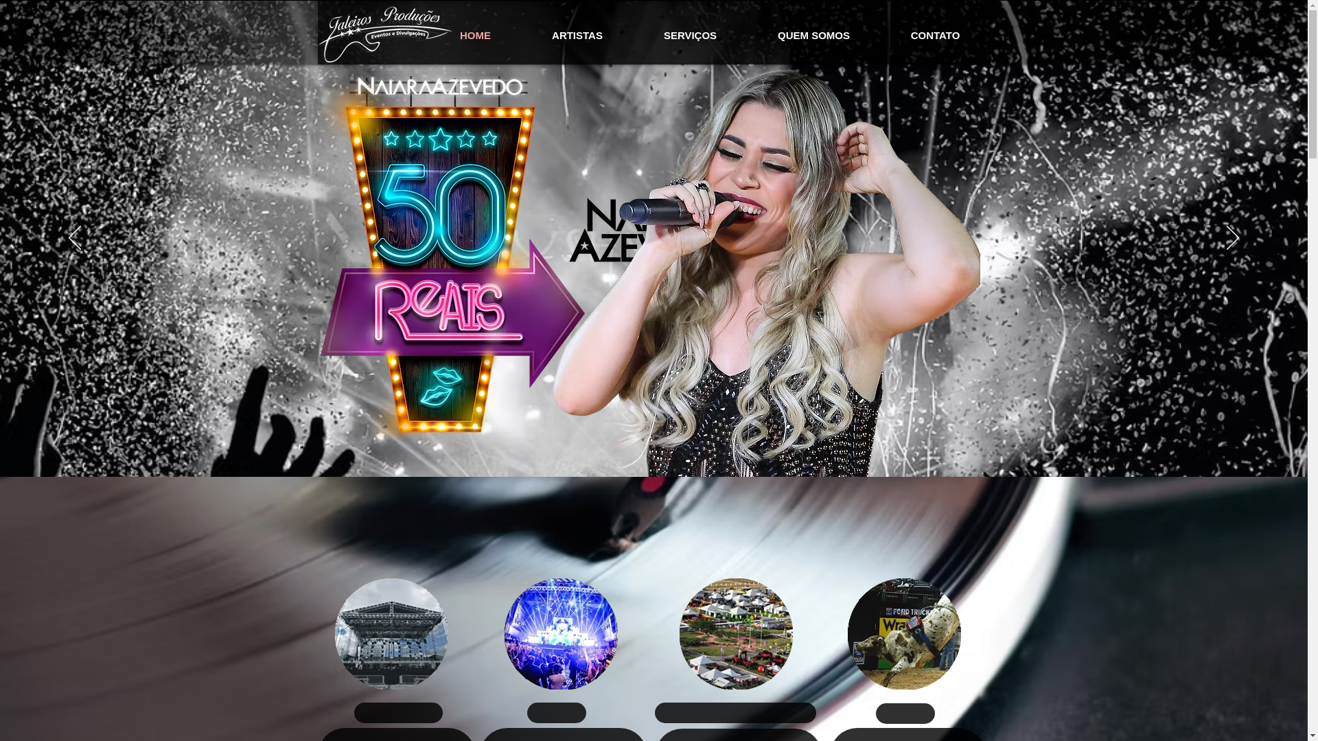 website screenshot of https://faleirosproducoes.com/