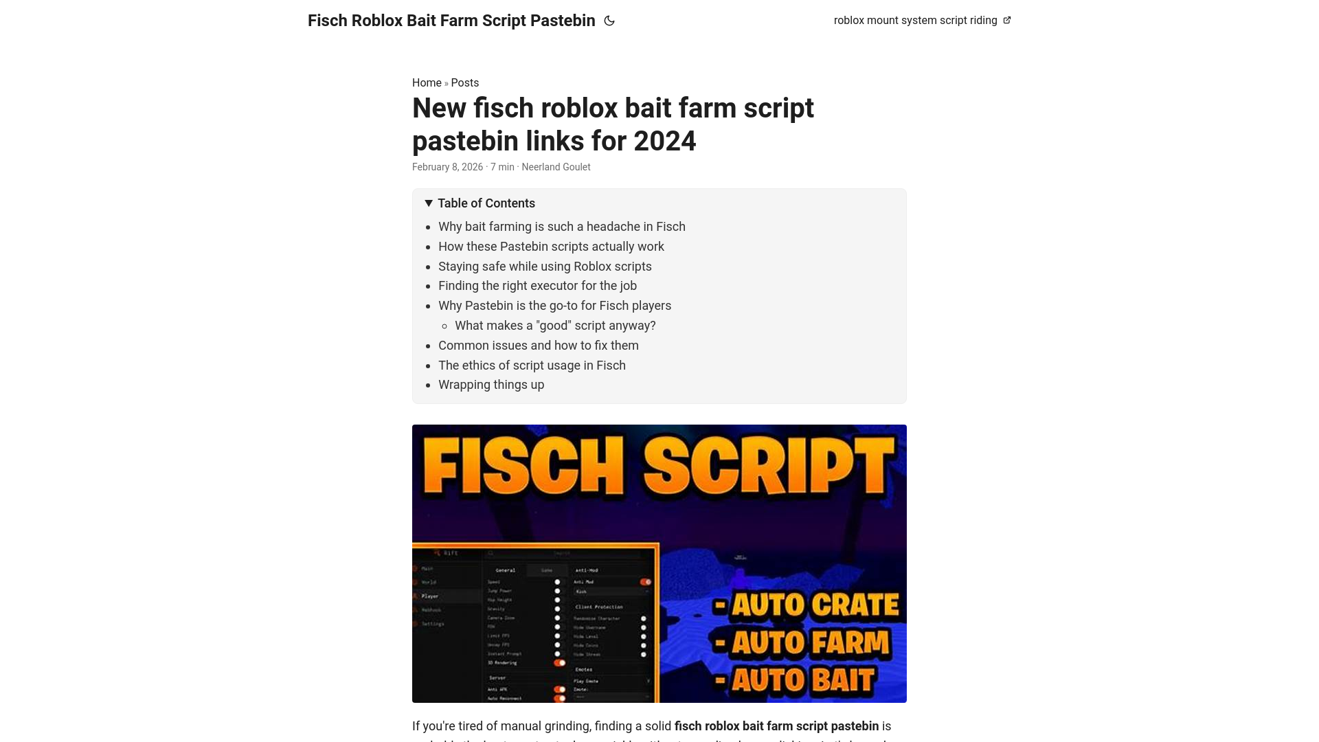 website screenshot of https://fisch-roblox-bait-farm-script-pastebin.pages.dev/