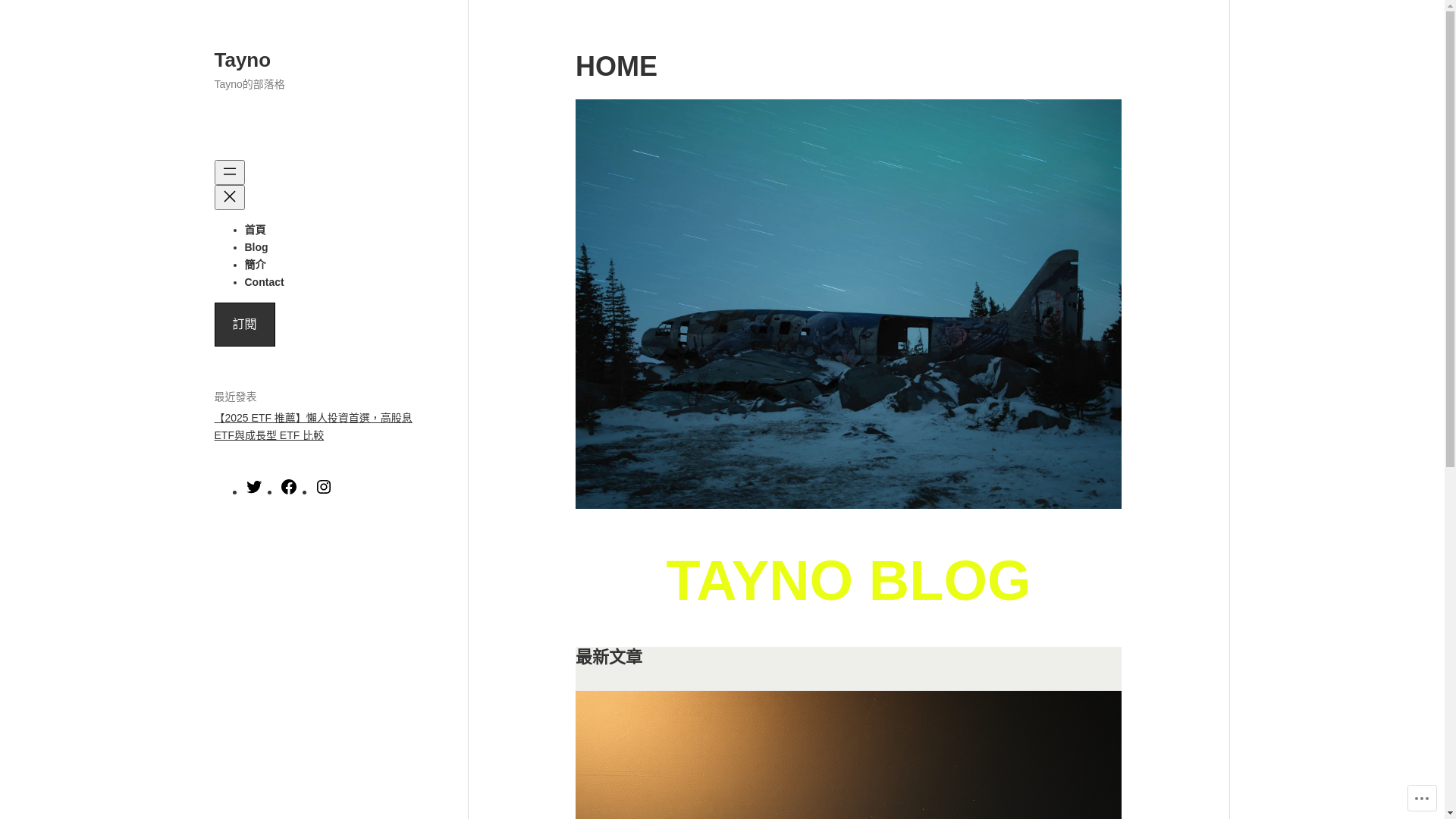 website screenshot of https://tayno.blog/