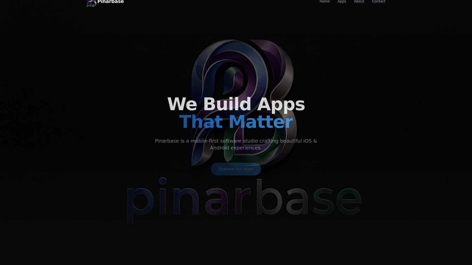 website screenshot of https://pinarbase.com/