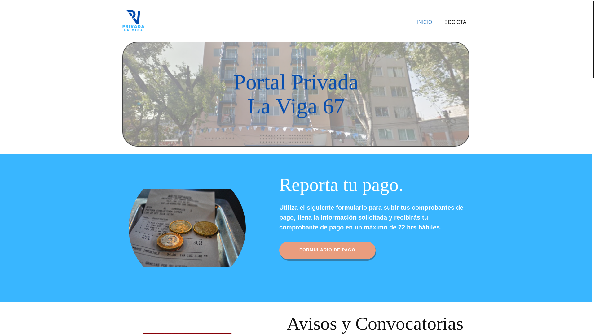 website screenshot of https://privadalaviga67.com.mx/