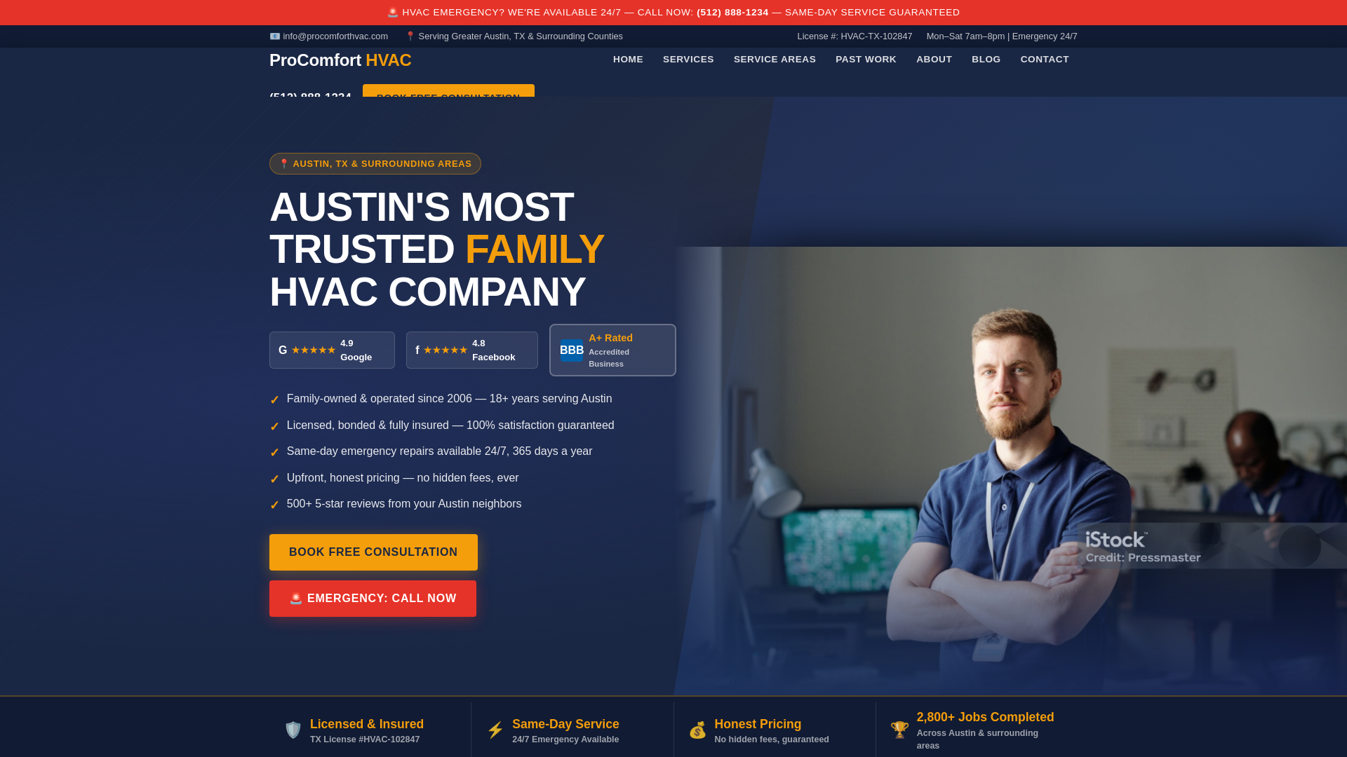 website screenshot of https://procomfort-hvac.pages.dev/
