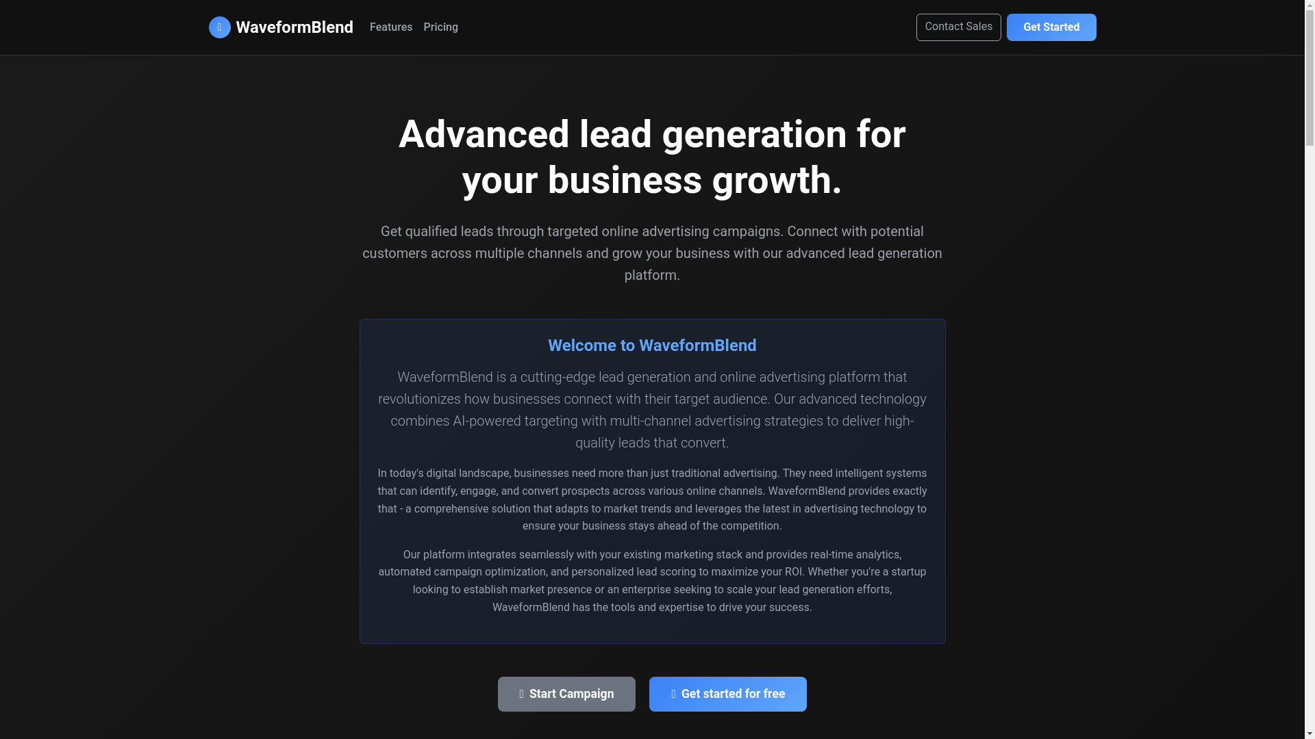 website screenshot of https://waveformblend.pages.dev/