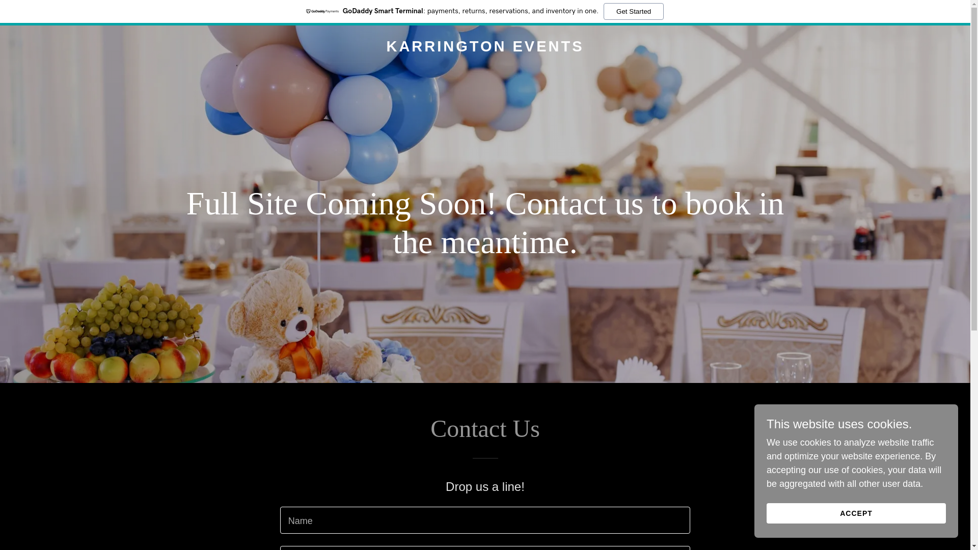 website screenshot of https://karringtonevents.com/