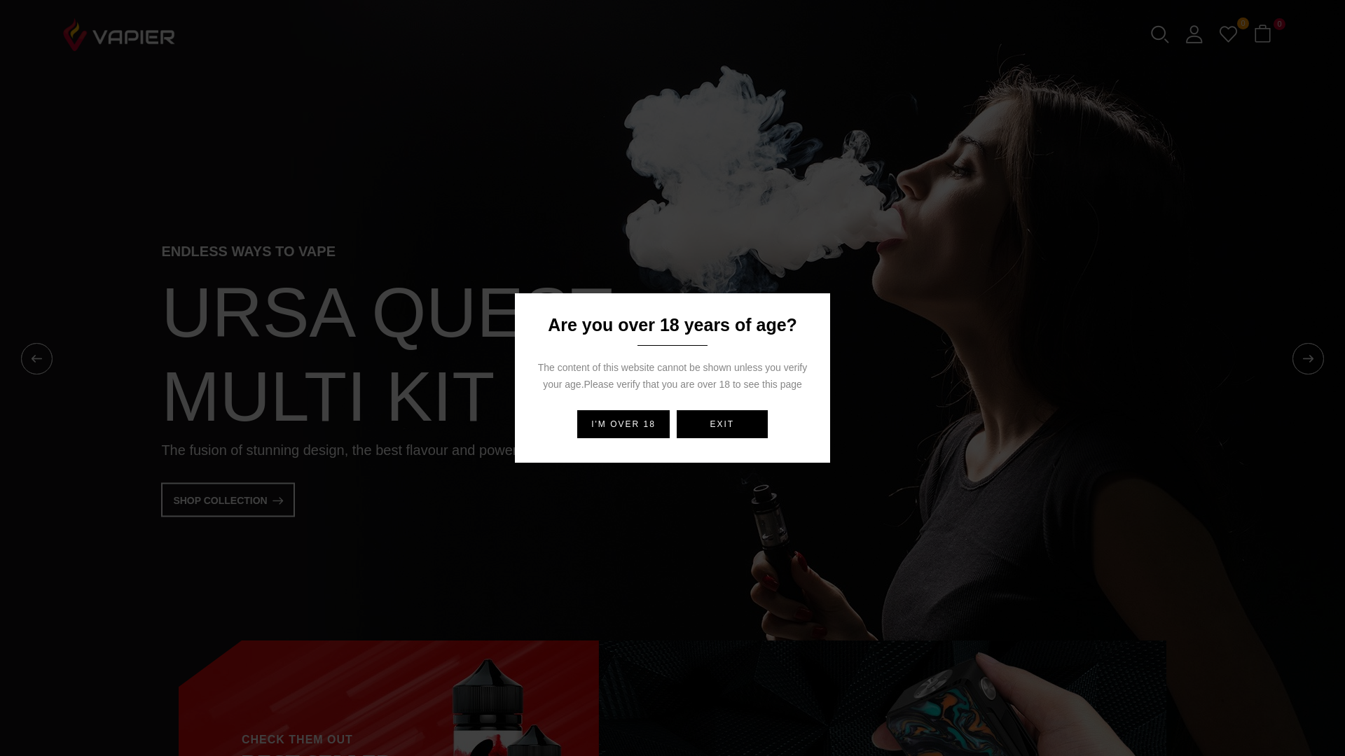 website screenshot of https://aussievapespot.com/