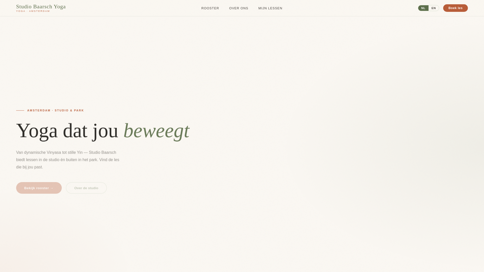 website screenshot of https://studiobaarschyoga.nl/