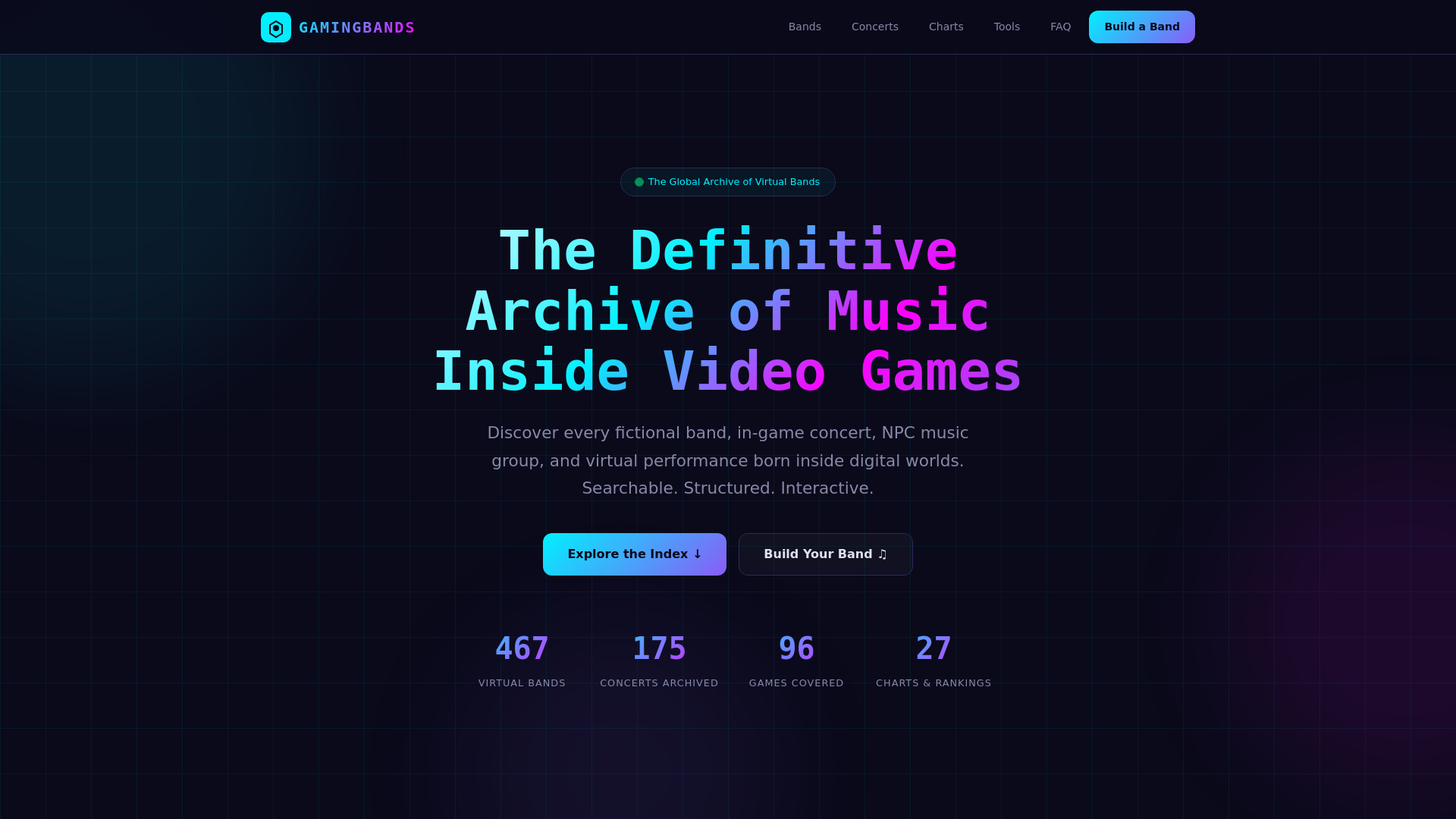 website screenshot of https://gamingbands.pages.dev/