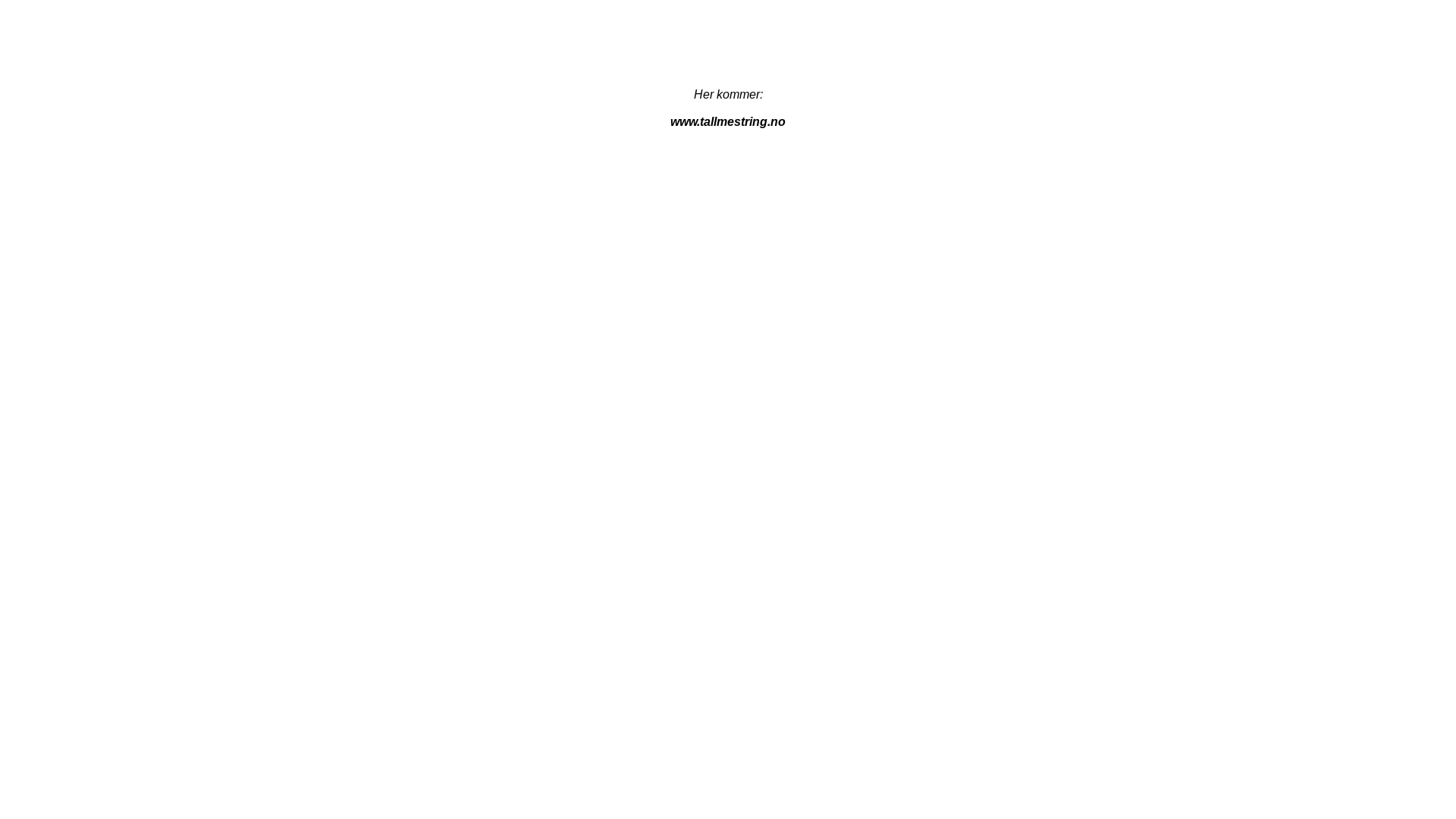 website screenshot of https://tallmestring.no/