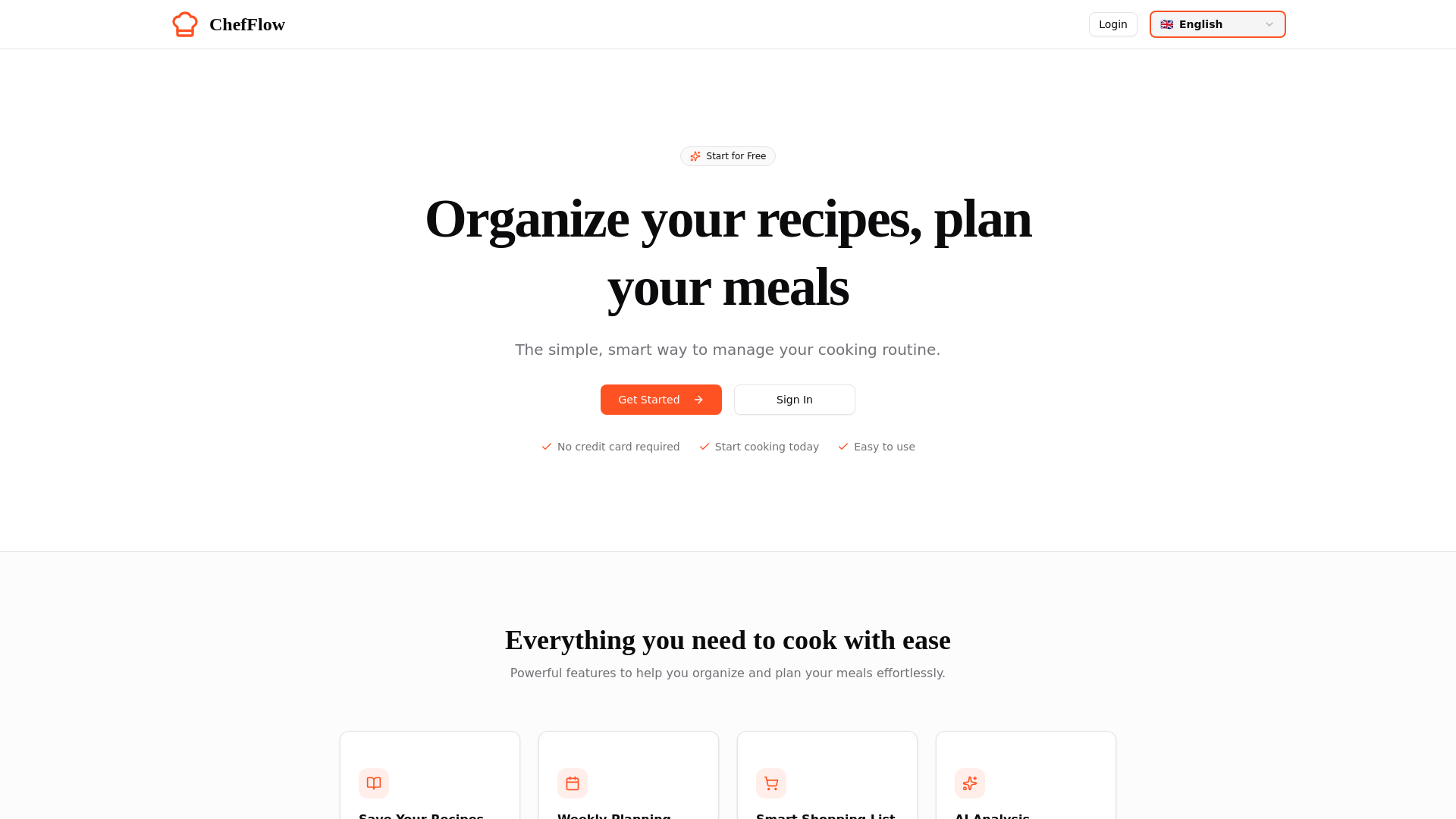 website screenshot of https://chefflow.pro/