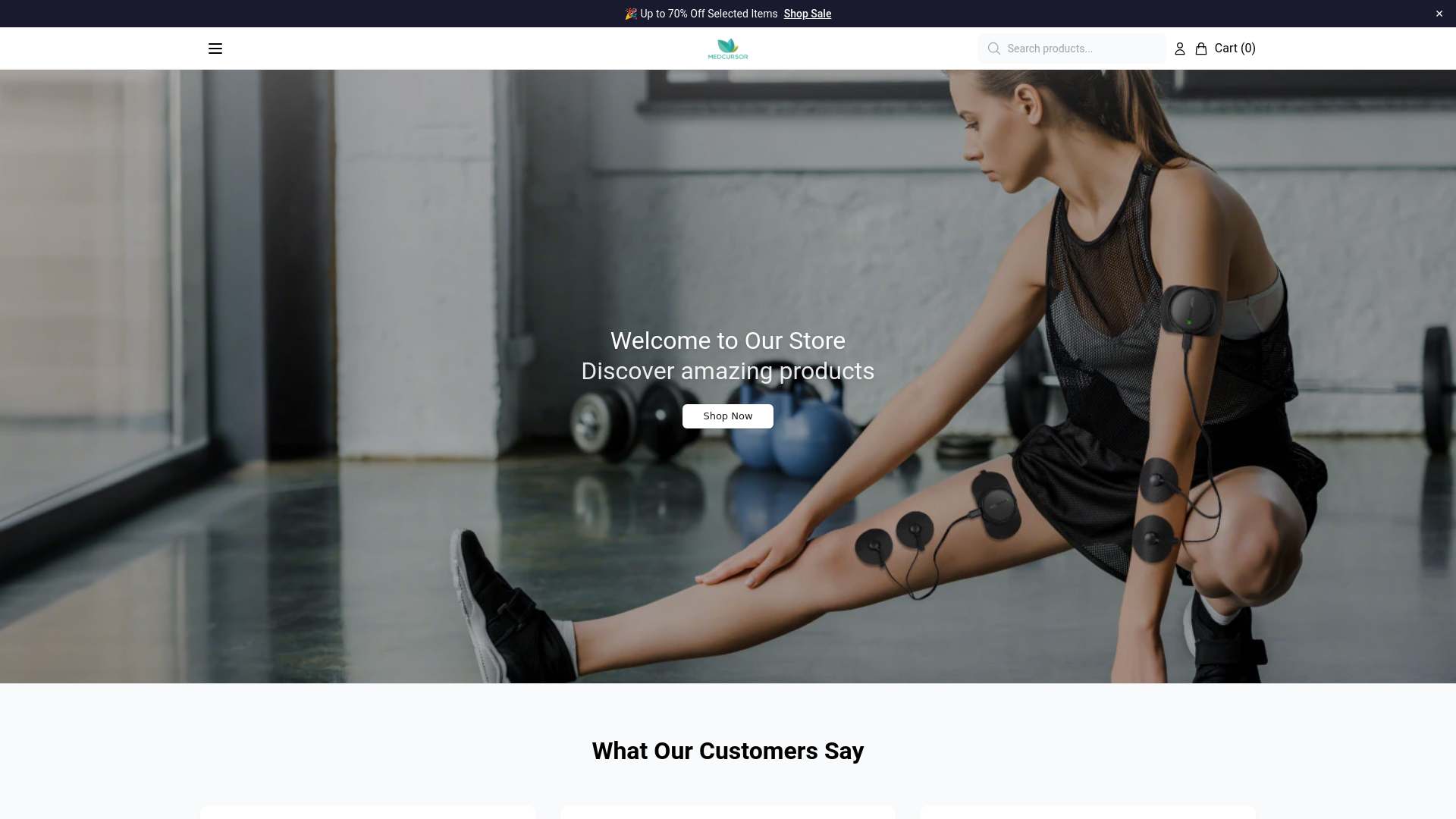 website screenshot of https://healthcursor.shop/