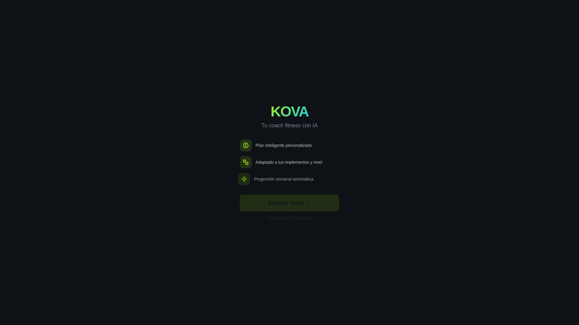 website screenshot of https://kovafitness.me/