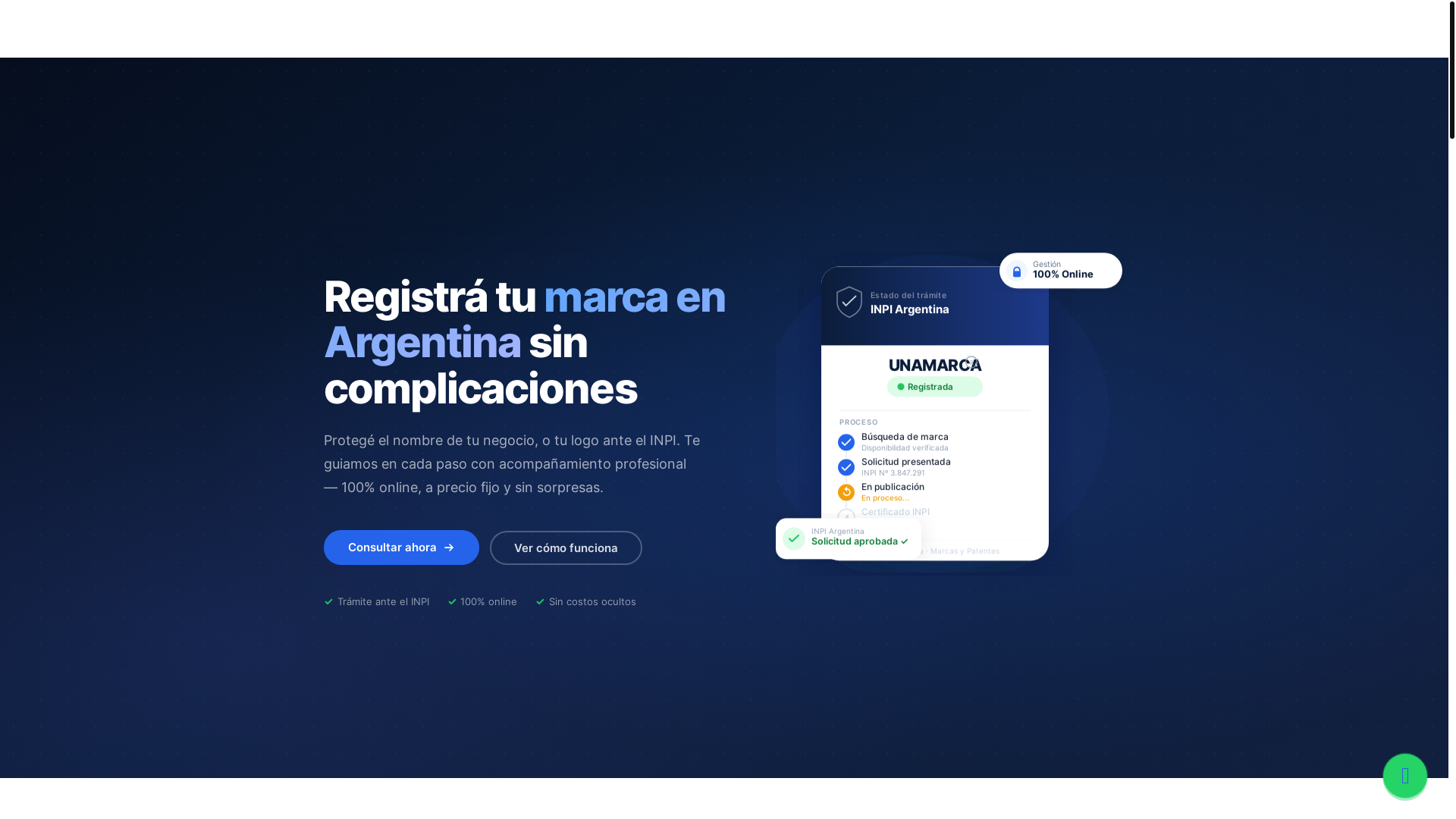 website screenshot of https://unamarca.pages.dev/
