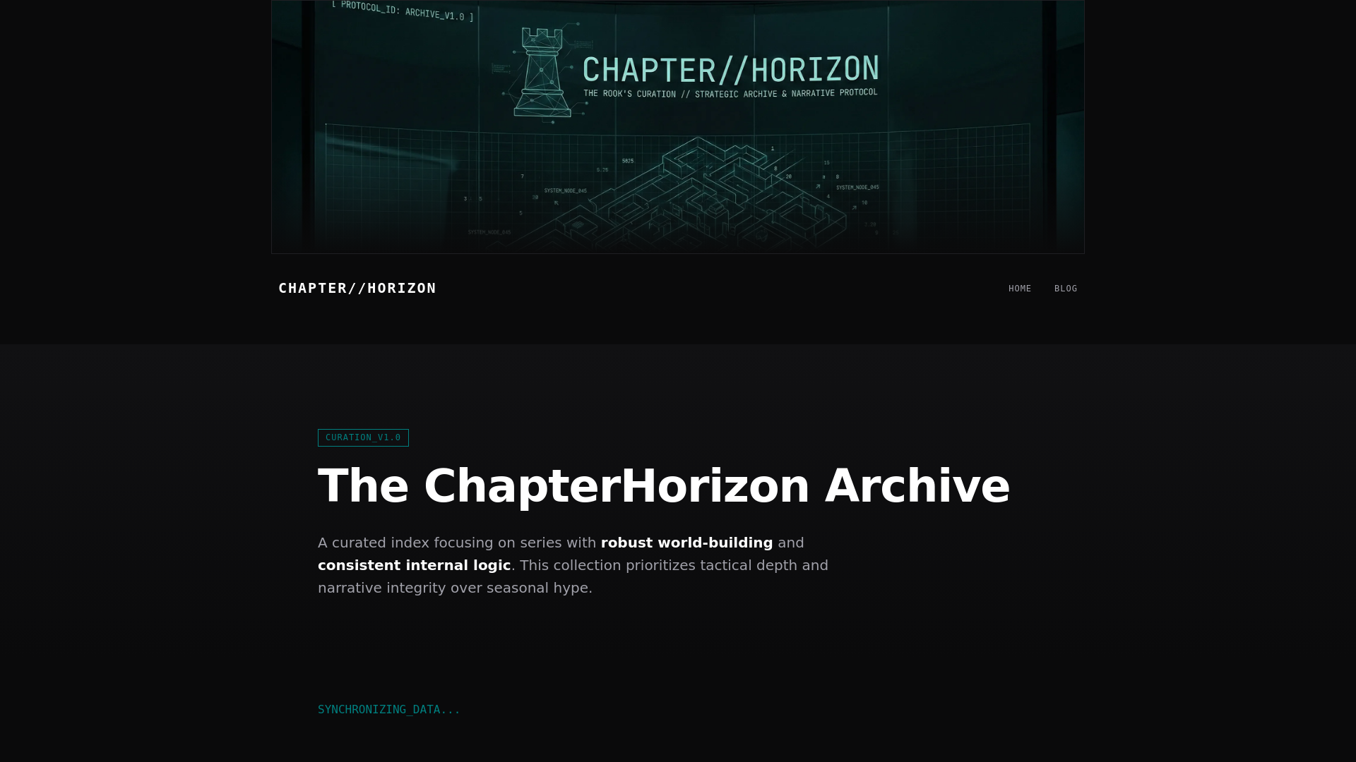 website screenshot of https://chapterhorizon.com/