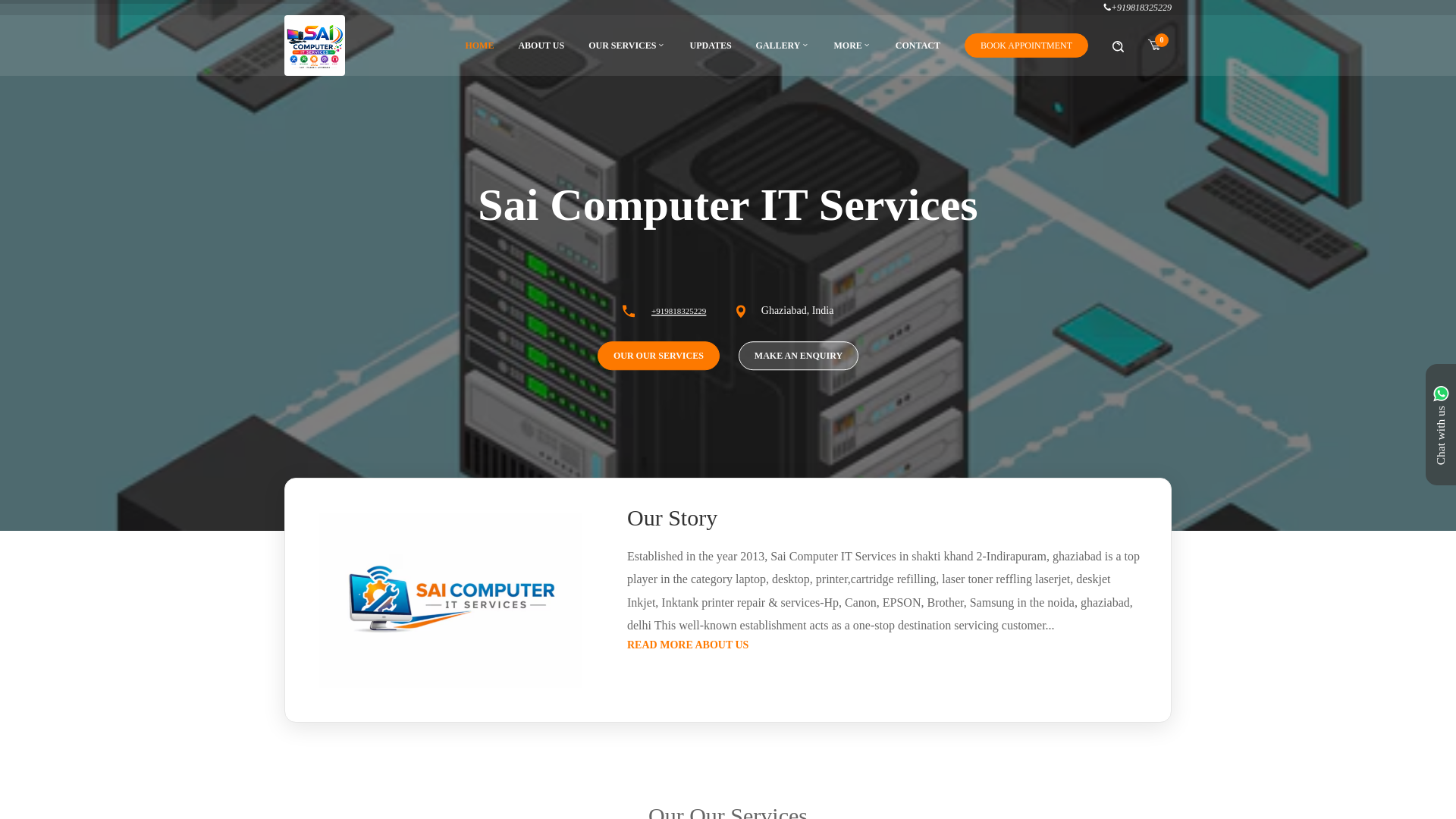 website screenshot of https://saicomputeritservices.com/