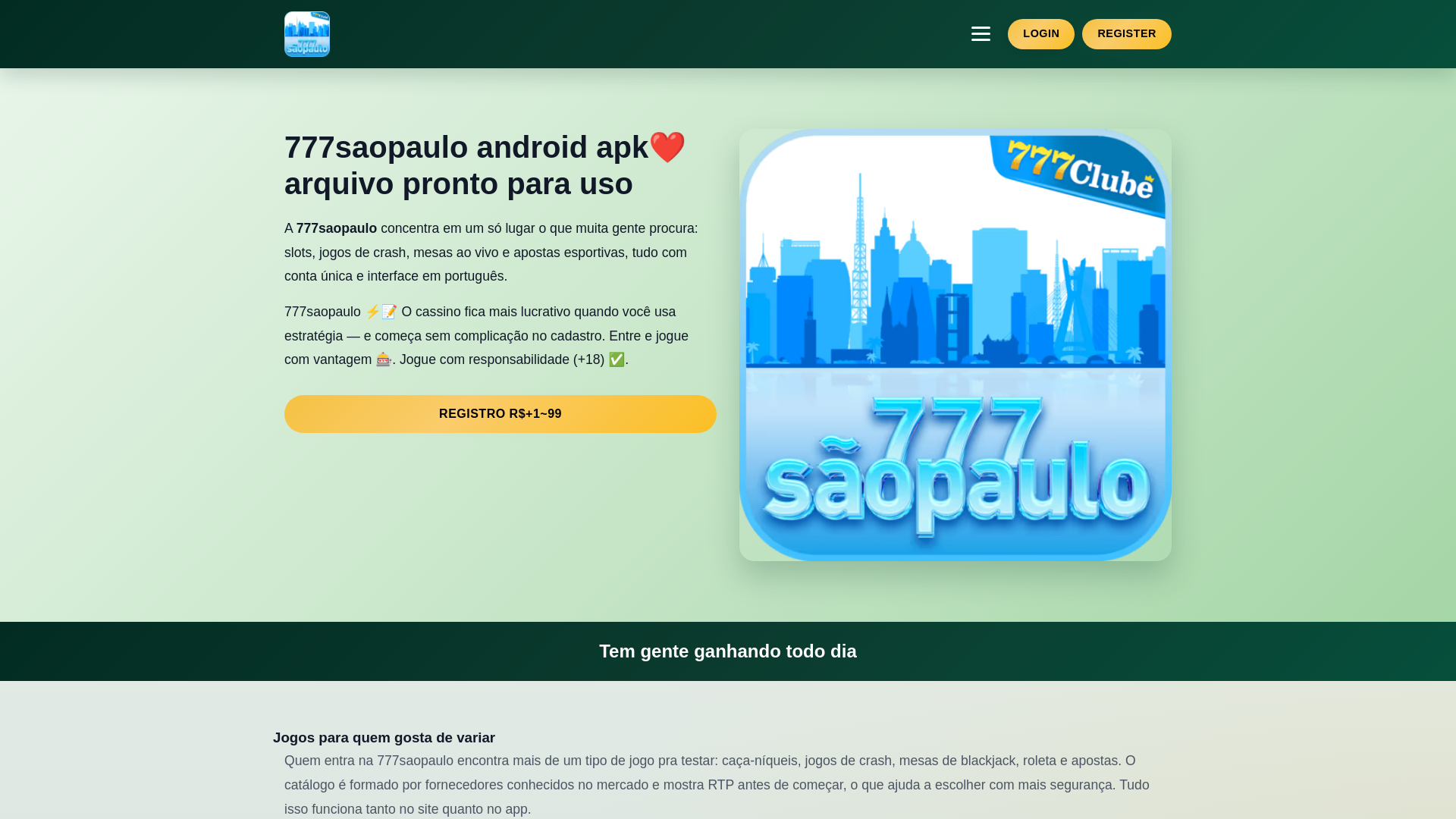website screenshot of https://777saopauloplataforma.com/