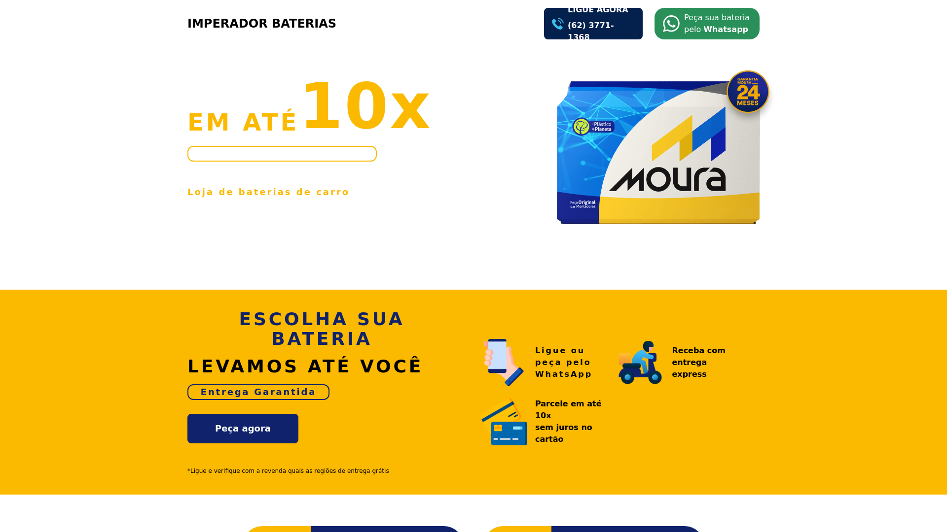 website screenshot of https://ligueimperadorbaterias.com.br