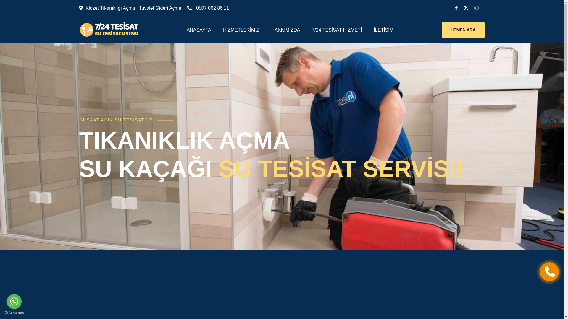 website screenshot of https://724tesisatservisiniz.com.tr/