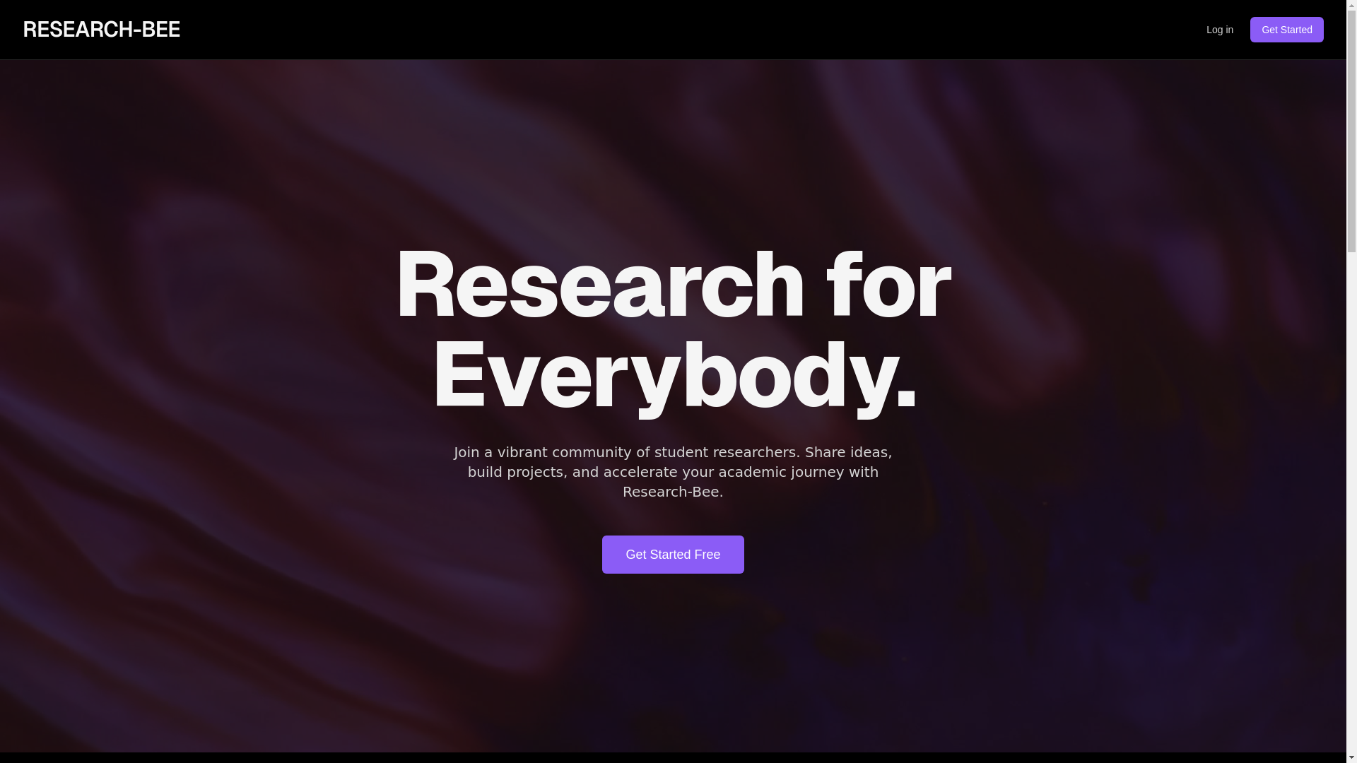 website screenshot of https://researchbee.me/