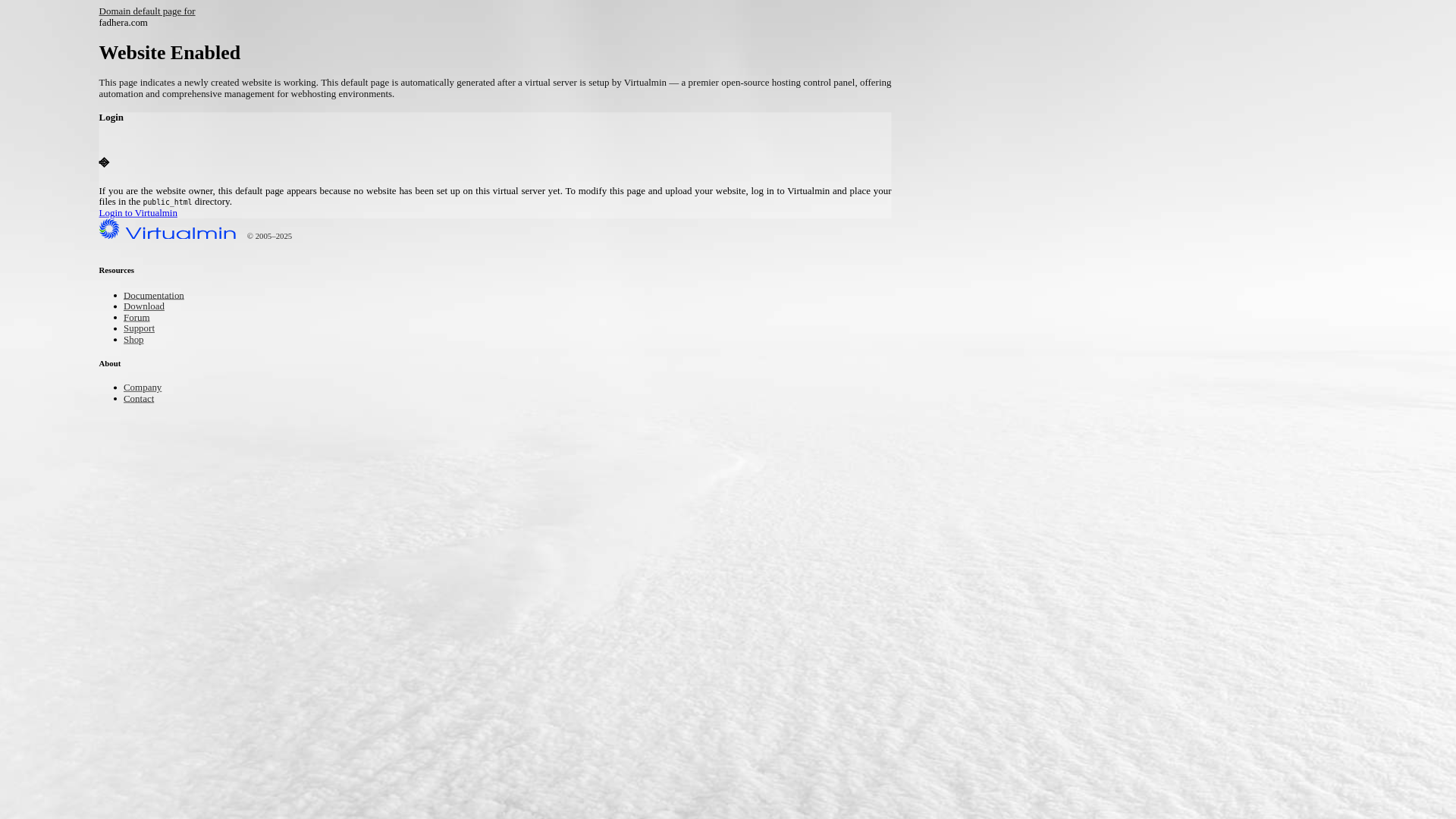 website screenshot of https://fadhera.com/