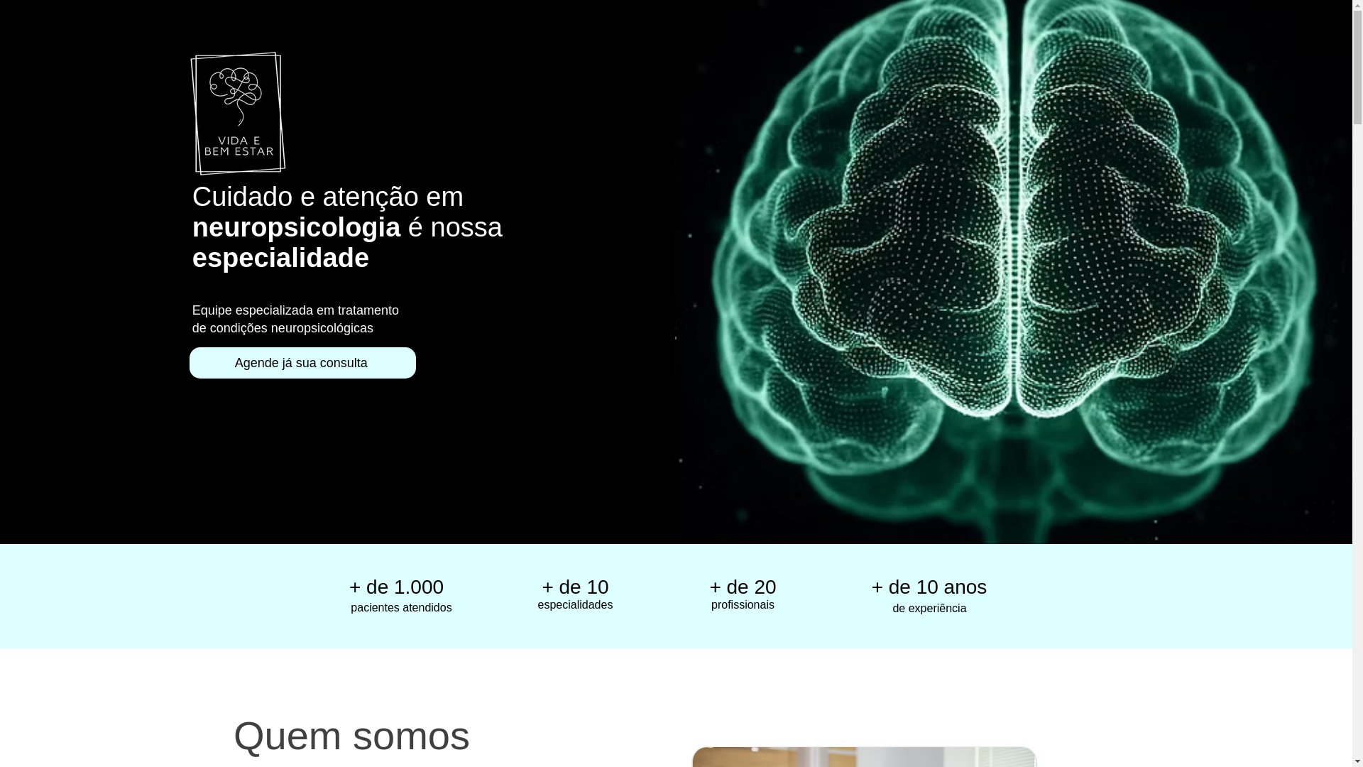 website screenshot of https://clinicavidaebemestar.com.br/
