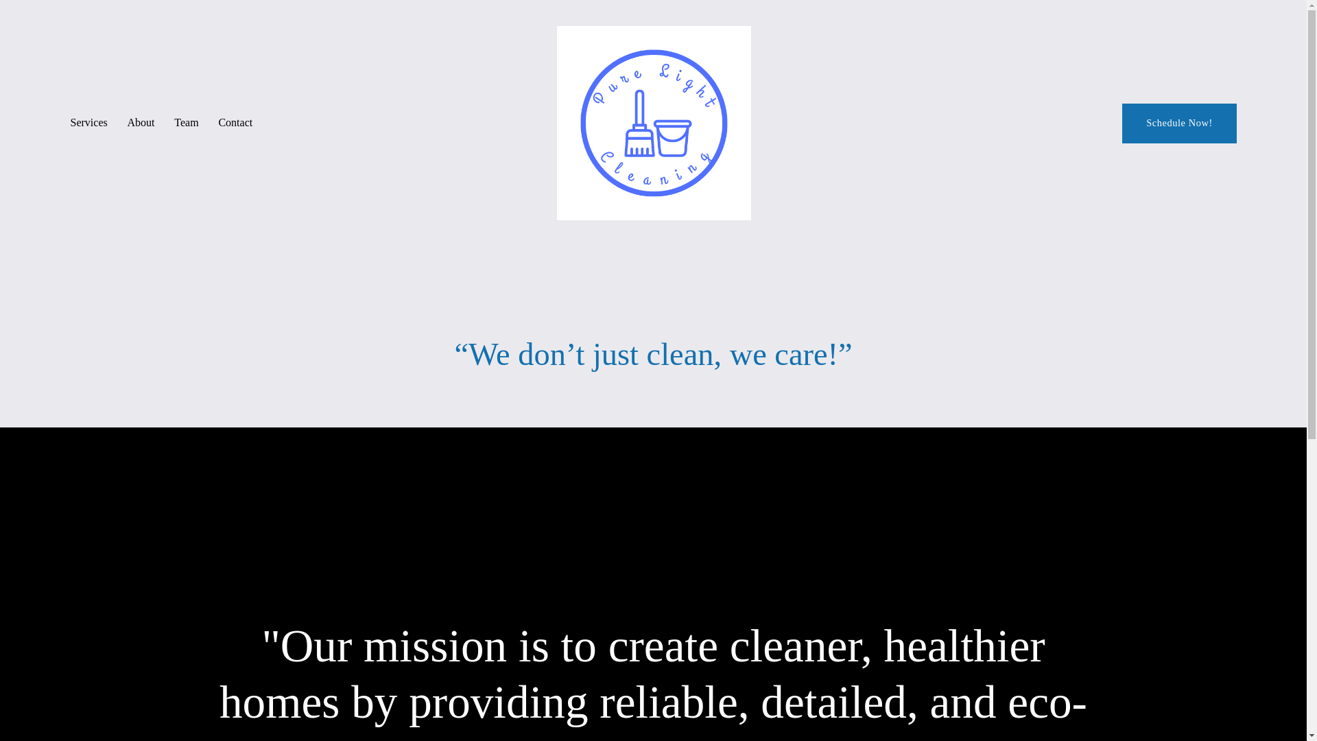 website screenshot of https://purelightcleaningllc.net/