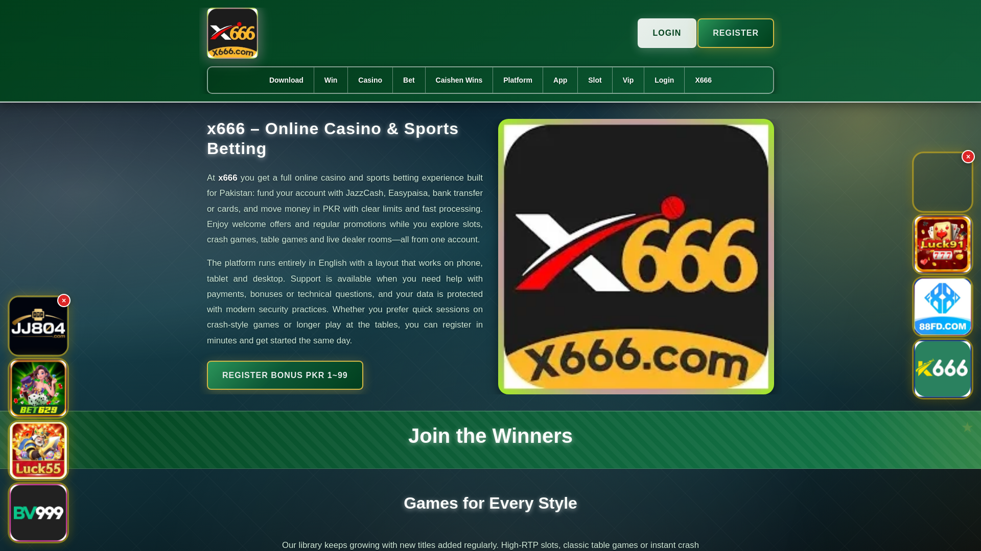 website screenshot of https://x666salam.com/