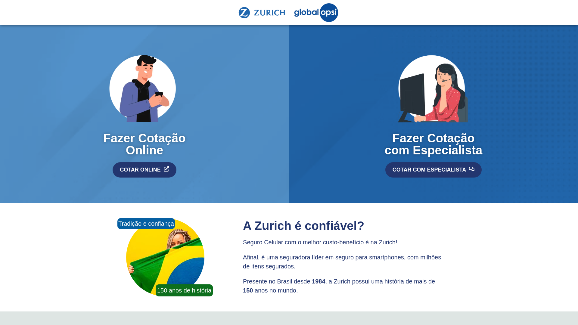 website screenshot of https://celularzurich.pages.dev/