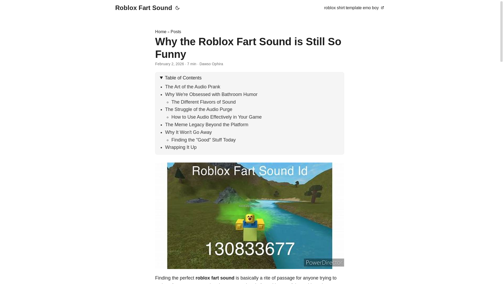 website screenshot of https://roblox-fart-sound.pages.dev/
