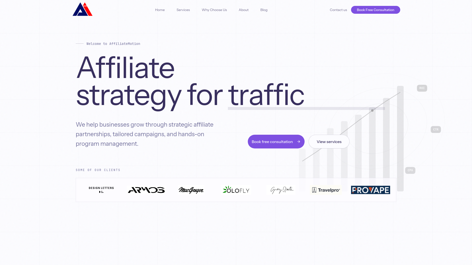 website screenshot of https://affiliatemotionteam.com
