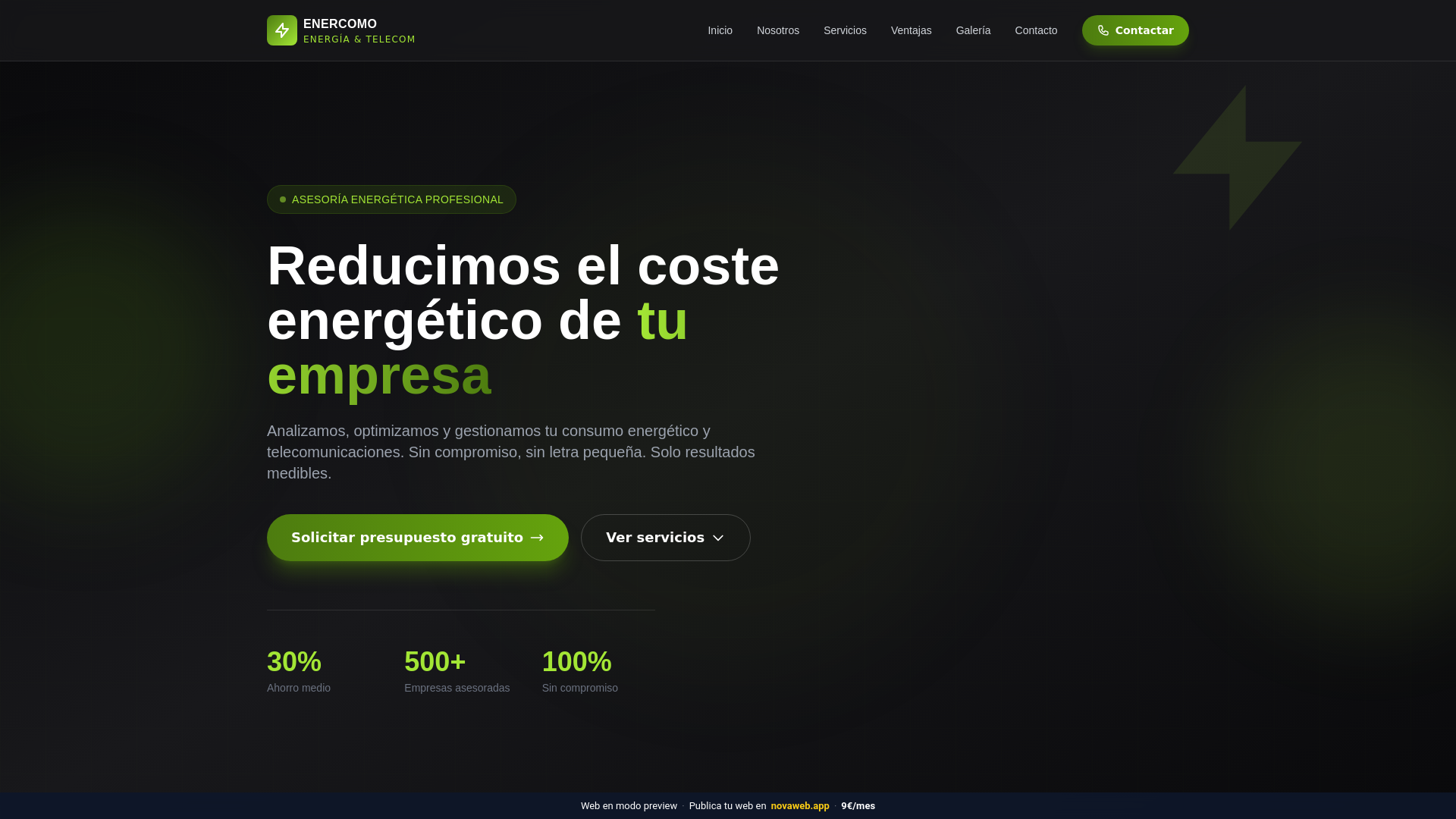 website screenshot of https://enercomom-energia-y-telecomunicaciones.pages.dev/