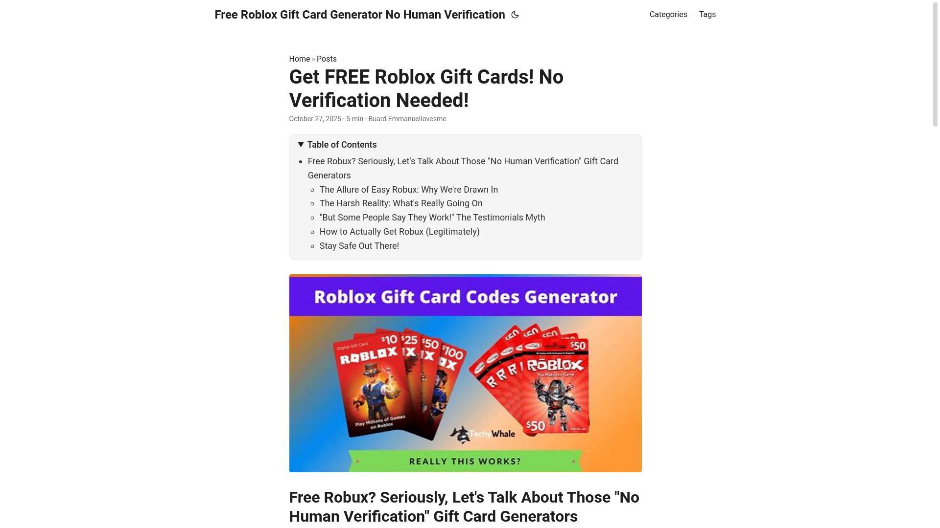 website screenshot of https://free-roblox-gift-card-generator-no-human-verification.pages.dev/