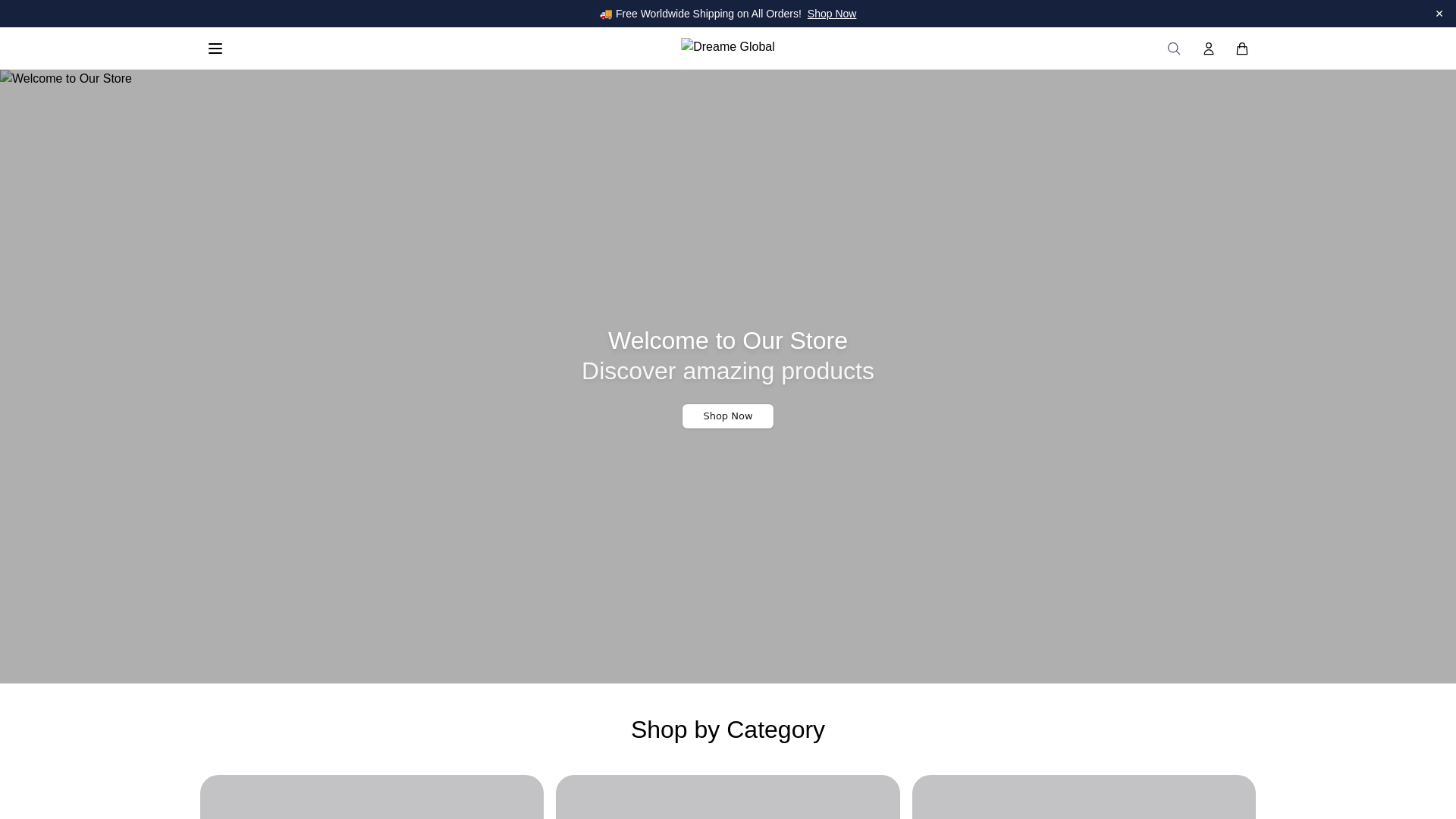 website screenshot of https://dreametechofficial.shop/