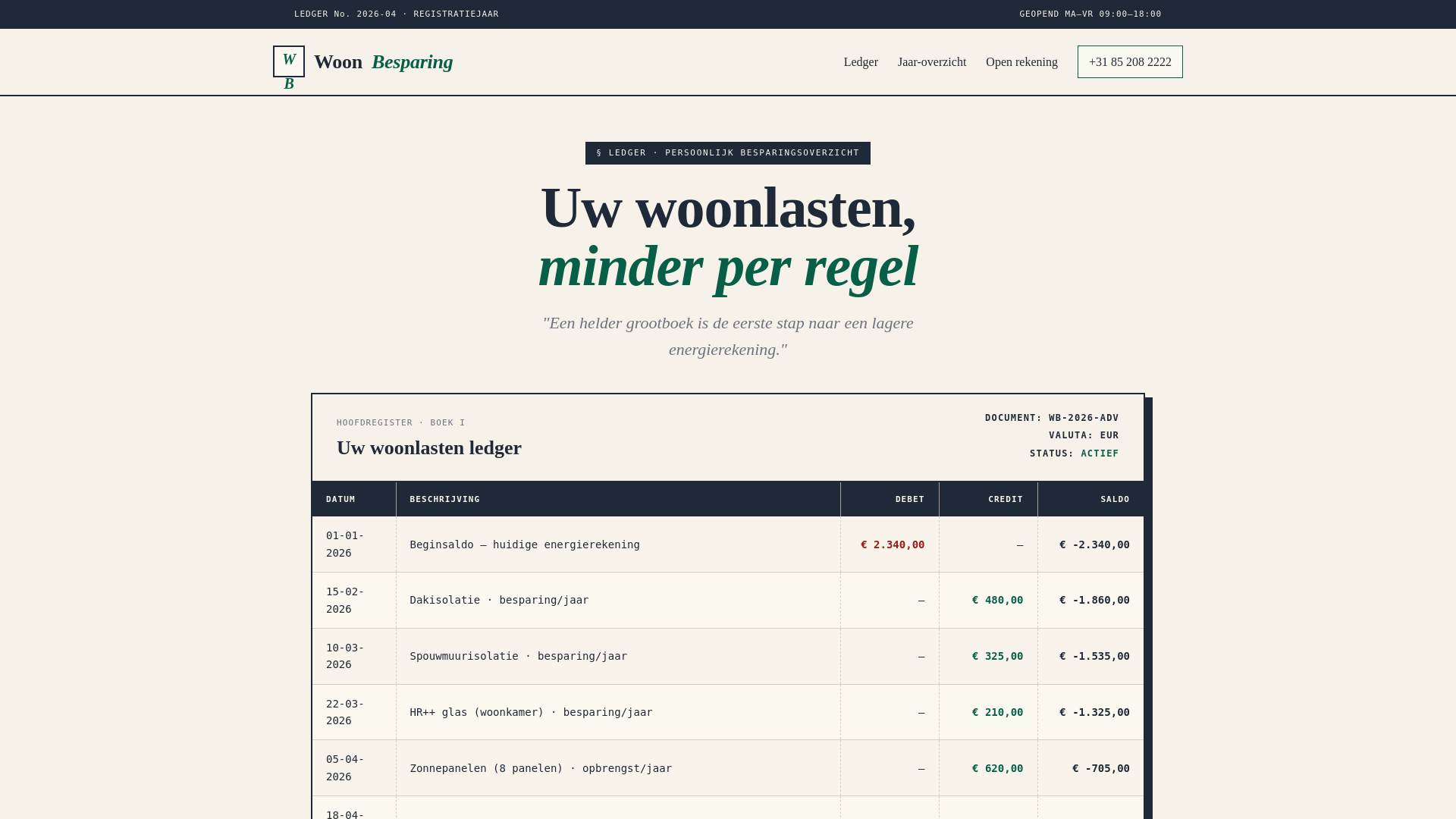 website screenshot of https://woonbesparing.nl/