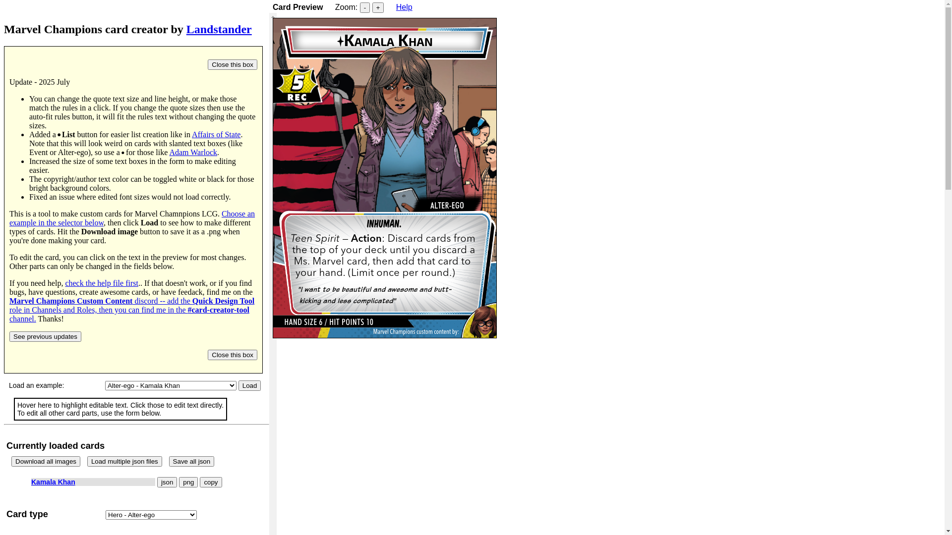 website screenshot of https://champions-card-maker.pages.dev/