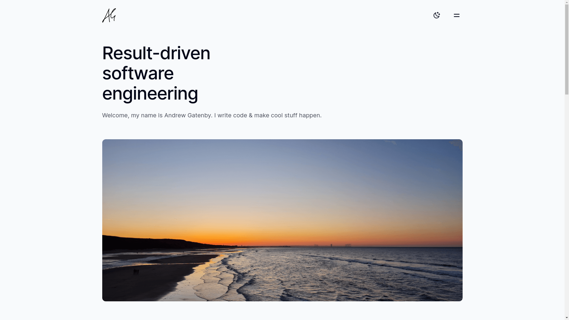 website screenshot of https://andrew-gatenby-dev.pages.dev/
