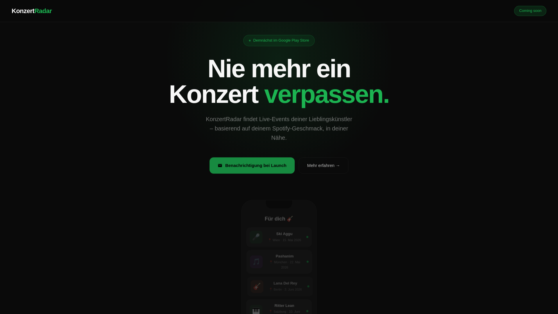 website screenshot of https://konzertradar.pages.dev/