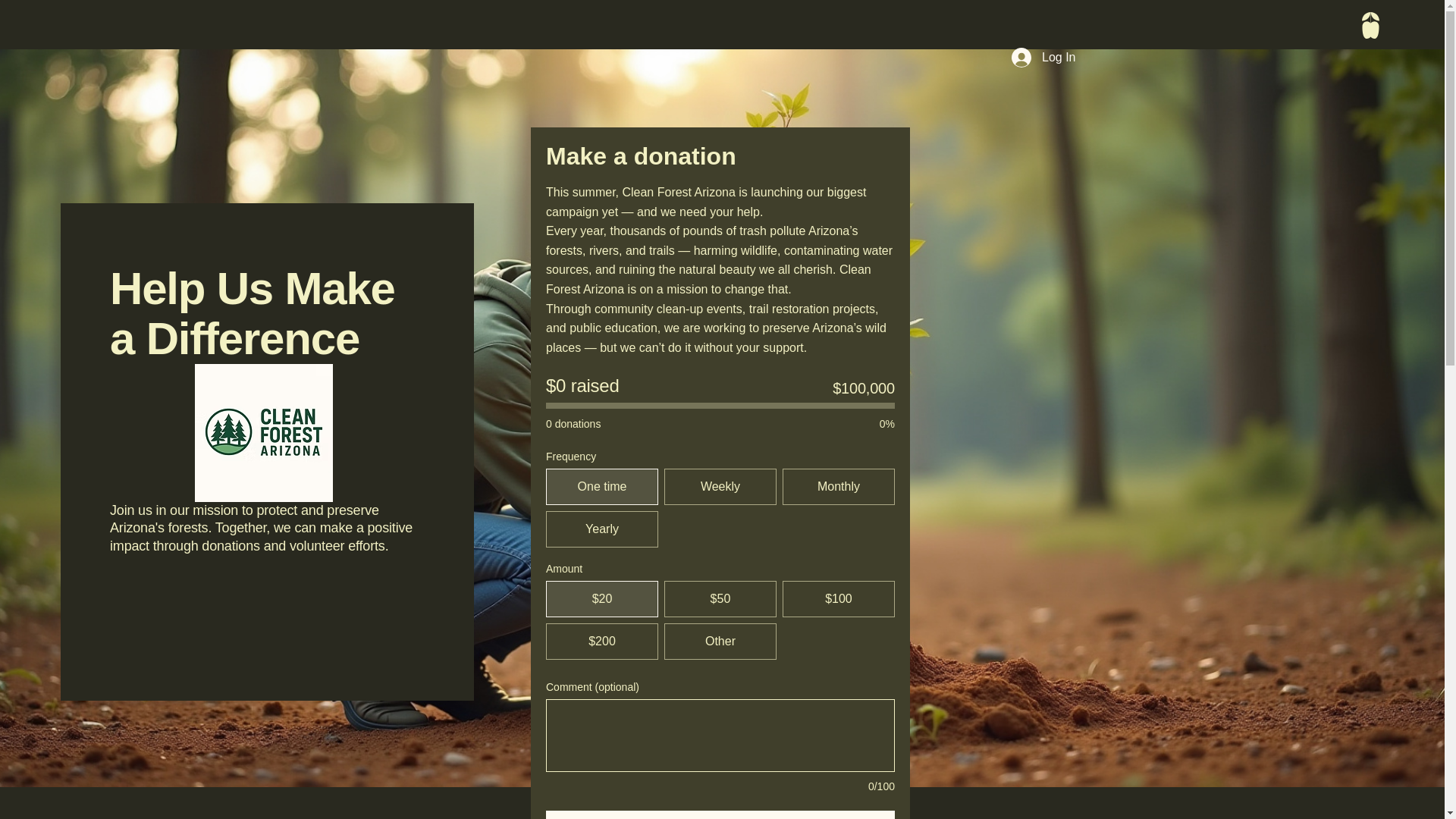 website screenshot of https://cleanforestarizona.org/