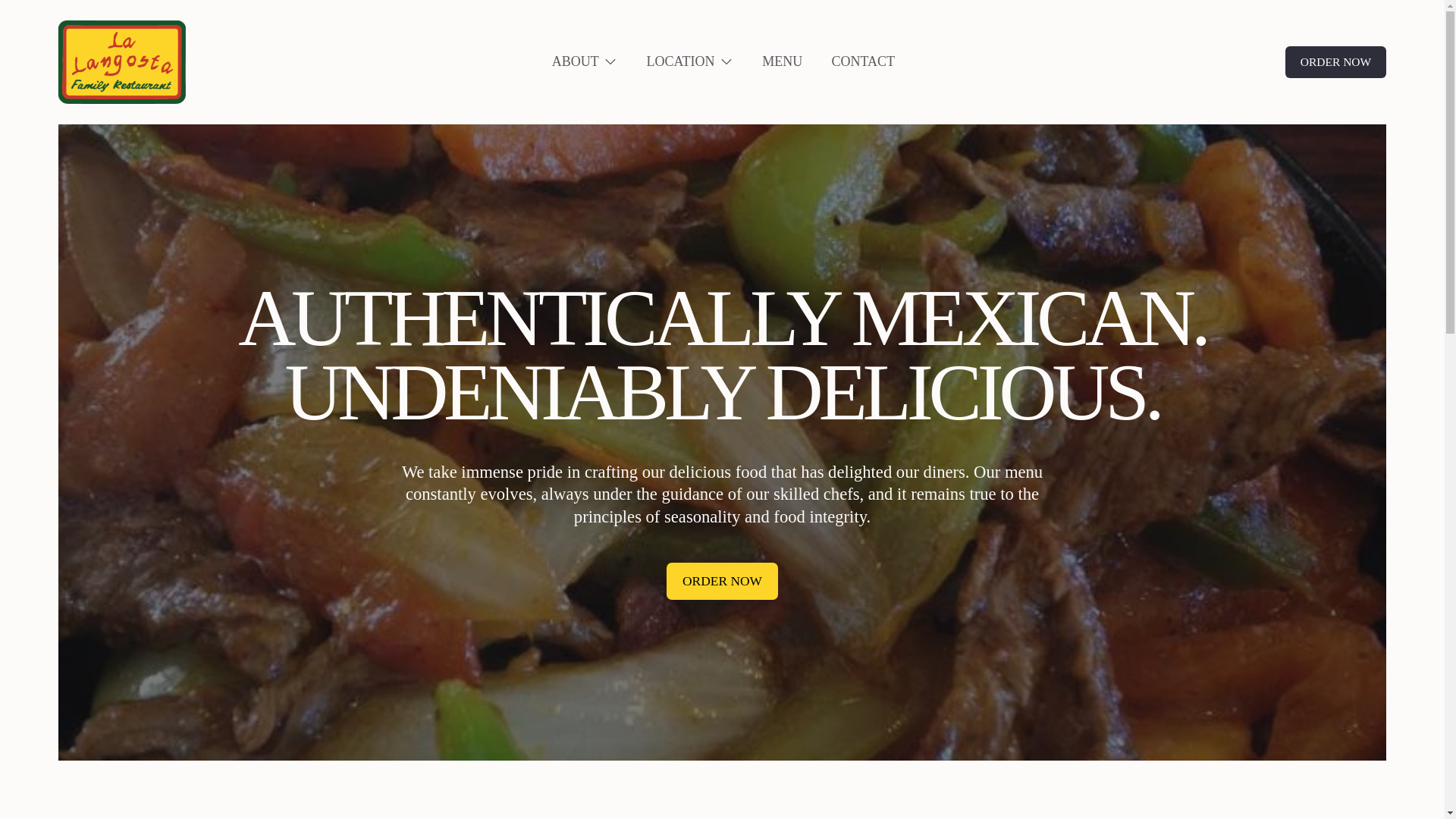 website screenshot of https://lalangostarestaurant.com/