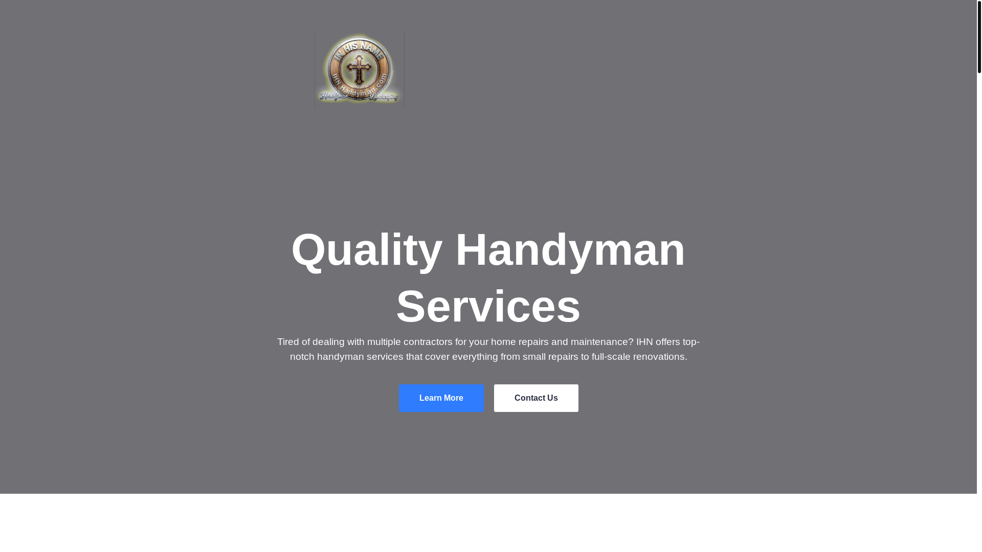 website screenshot of https://ihnhandyman.com/