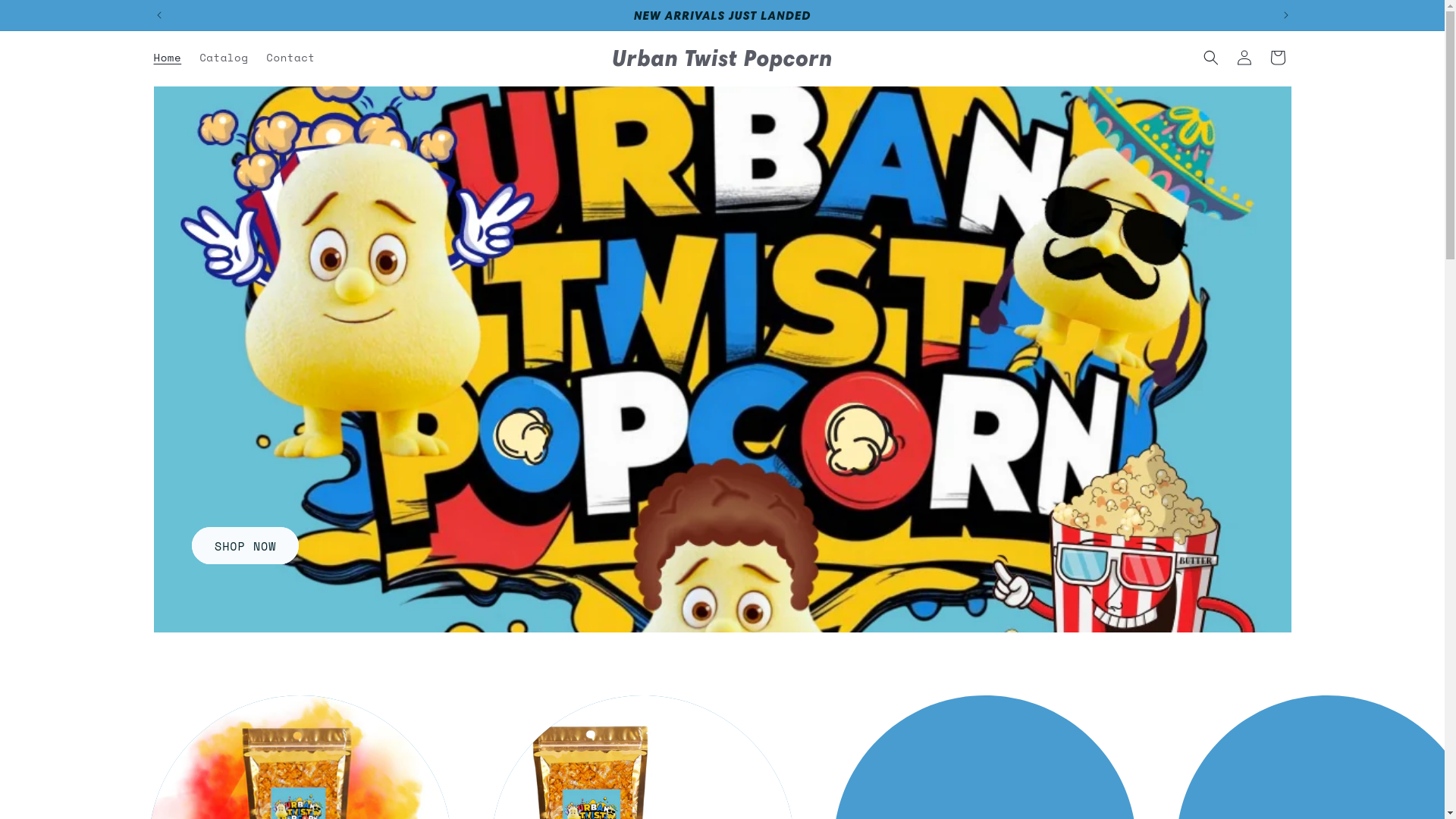 website screenshot of https://urbantwistpopcorn.com/