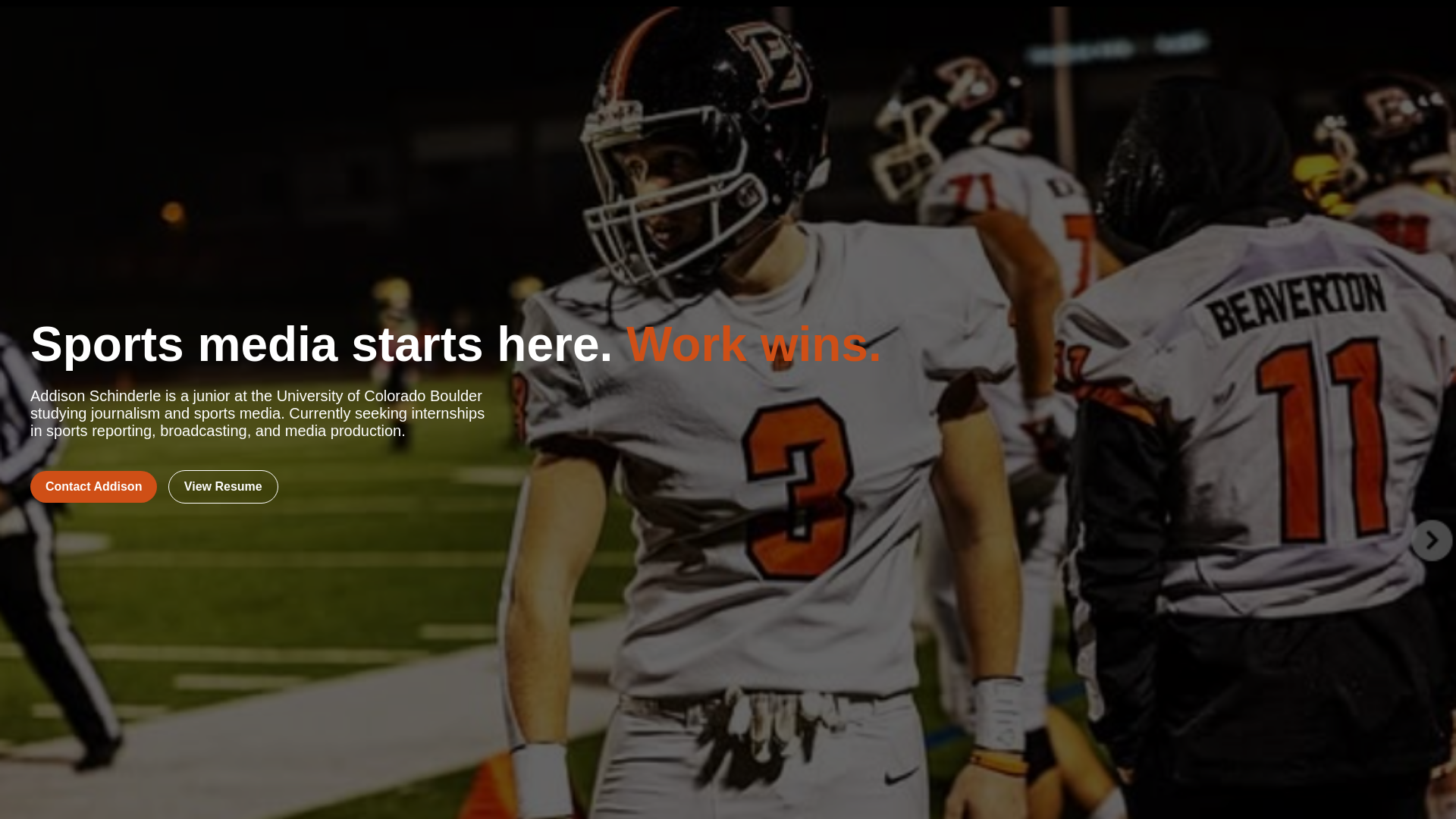 website screenshot of https://addisonschinderle.media/