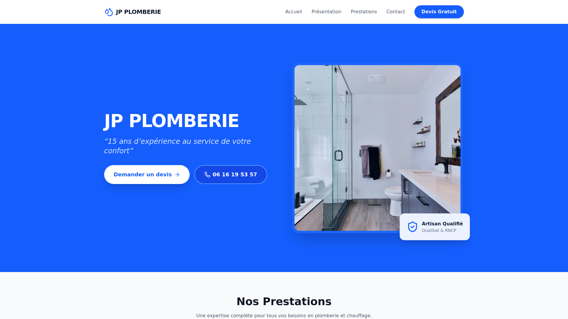 website screenshot of https://jp-plomberie.pages.dev/
